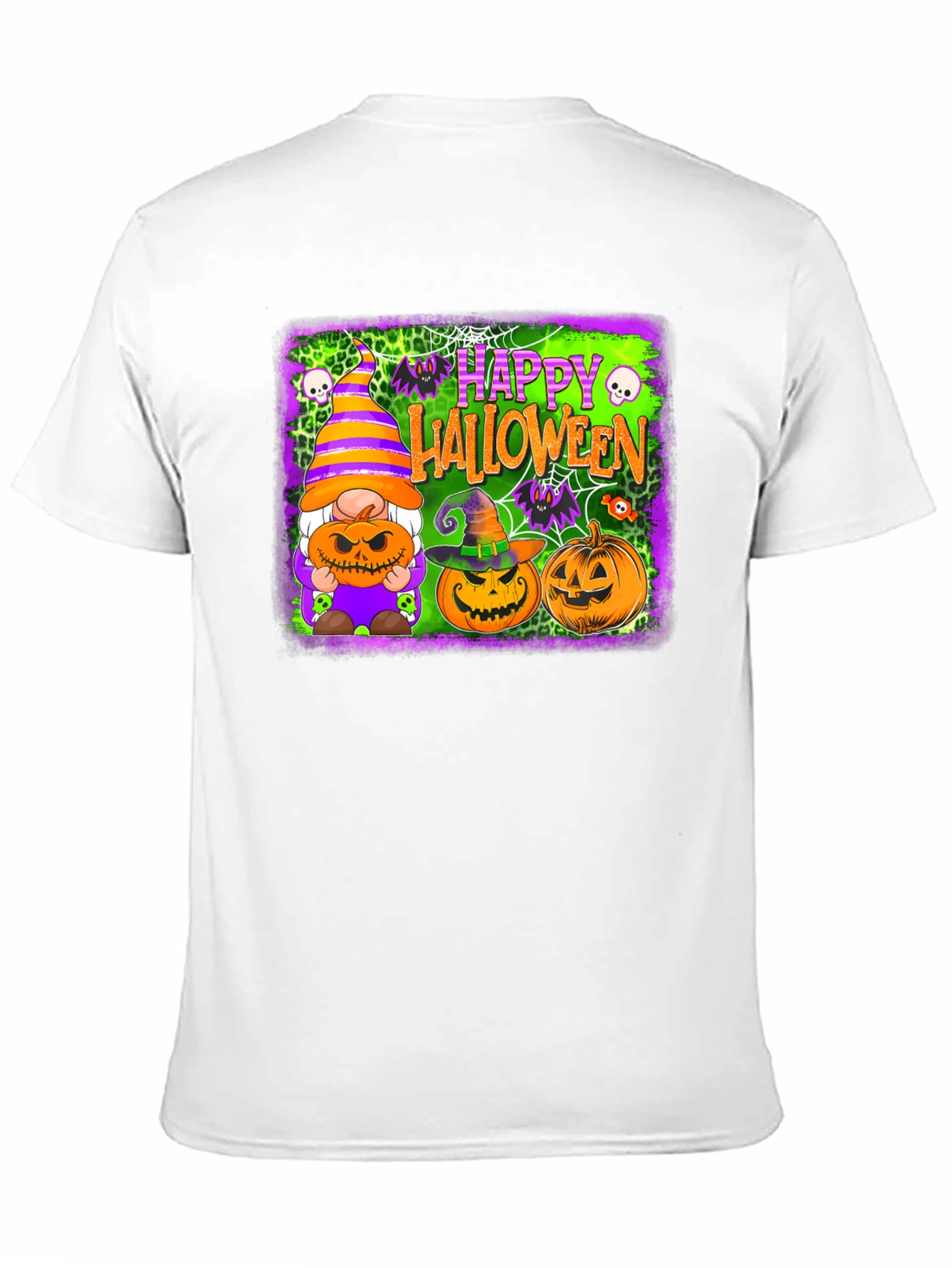 Happy Halloween T-Shirt with Gnome and Pumpkins