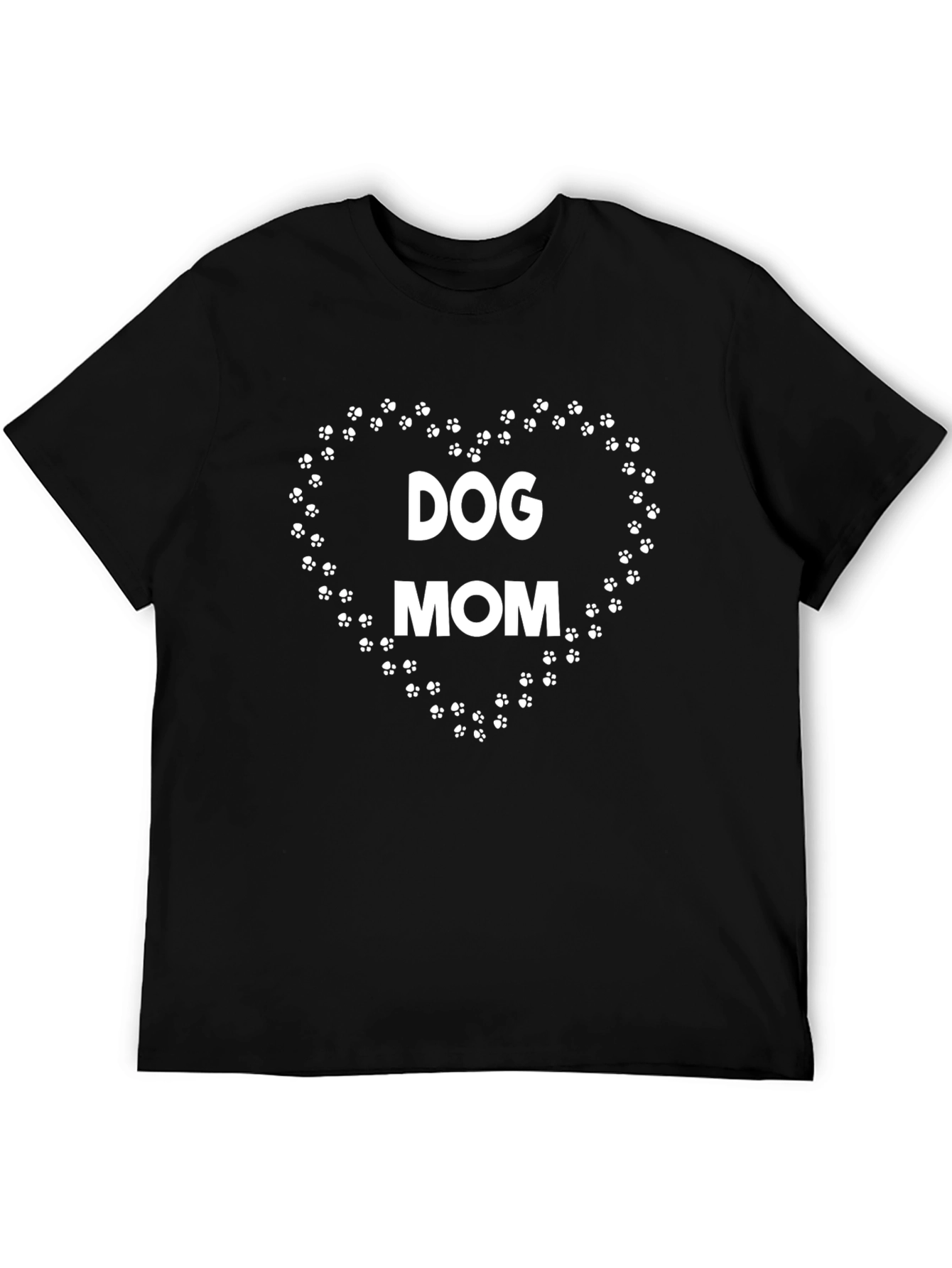 Dog Mom Heart Paw Print T-Shirt