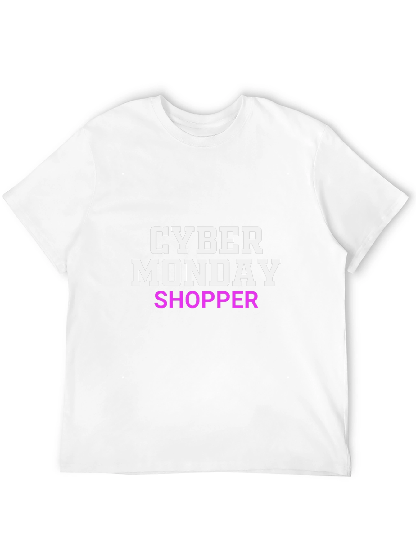 Cyber Monday Shopper T-Shirt Black Cotton Tee