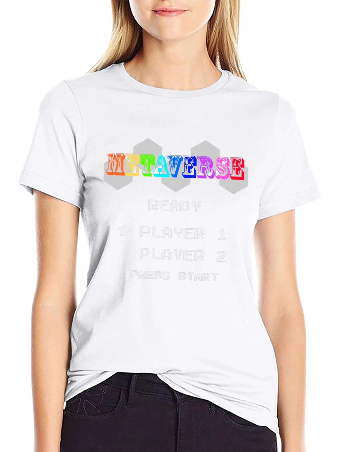 Metaverse Ready Player Tee - Retro Pixel Gamer Style