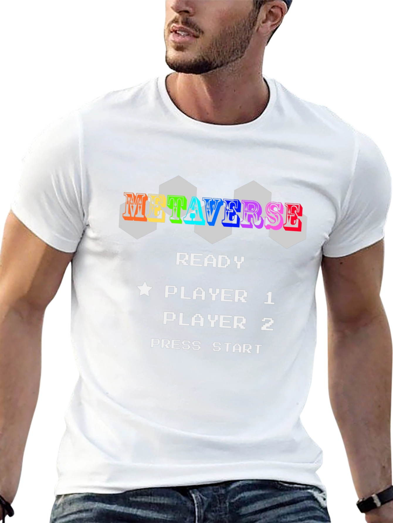 Metaverse Ready Player Tee - Retro Pixel Gamer Style