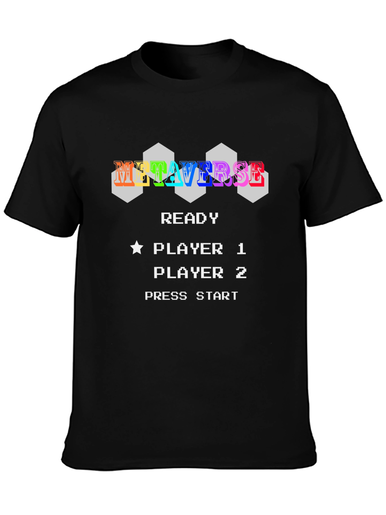 Metaverse Ready Player Tee - Retro Pixel Gamer Style