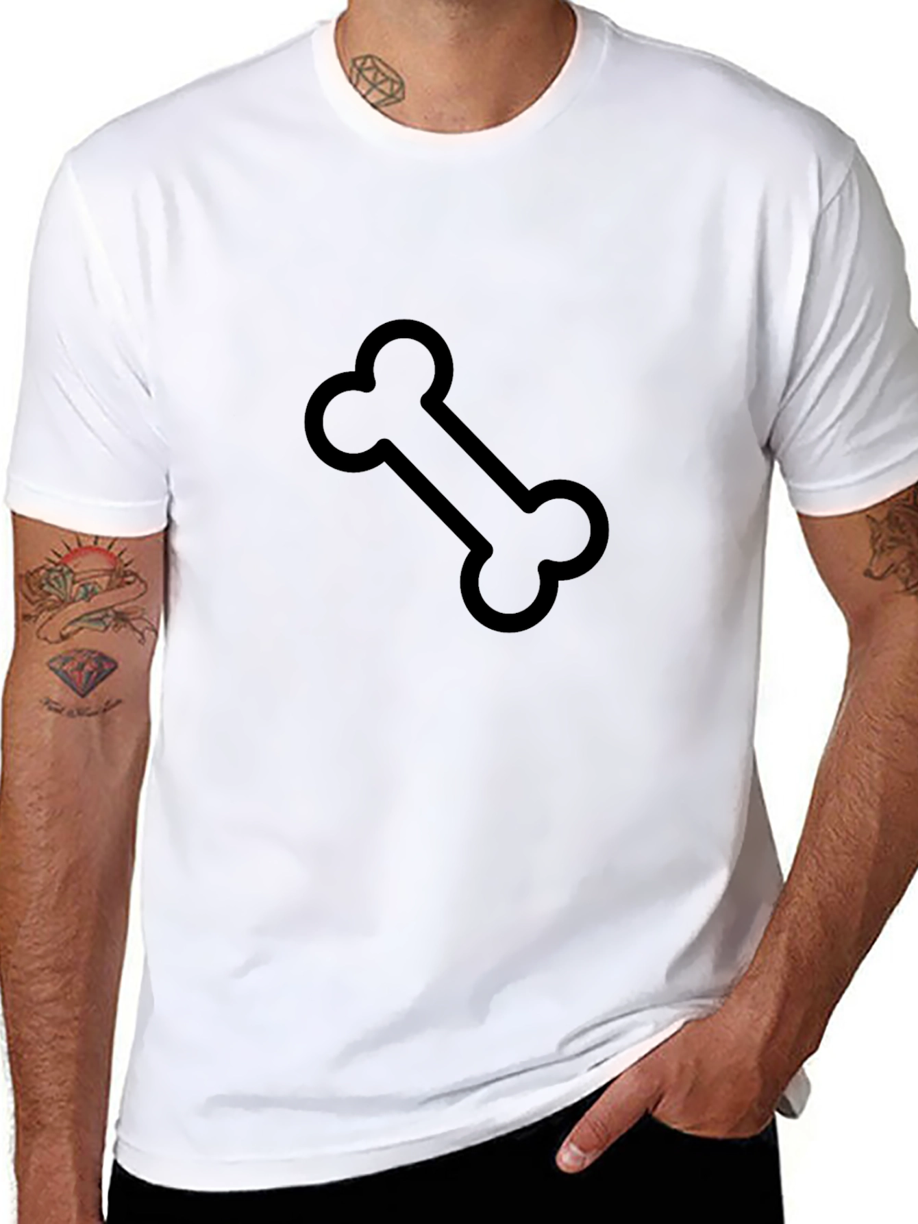 Bone Graphic T-Shirt - Casual Style