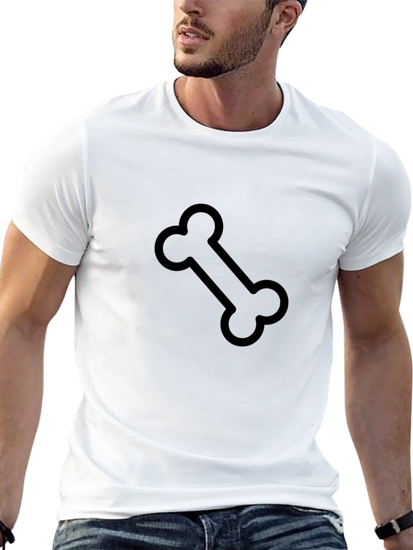 Bone Graphic T-Shirt - Casual Style