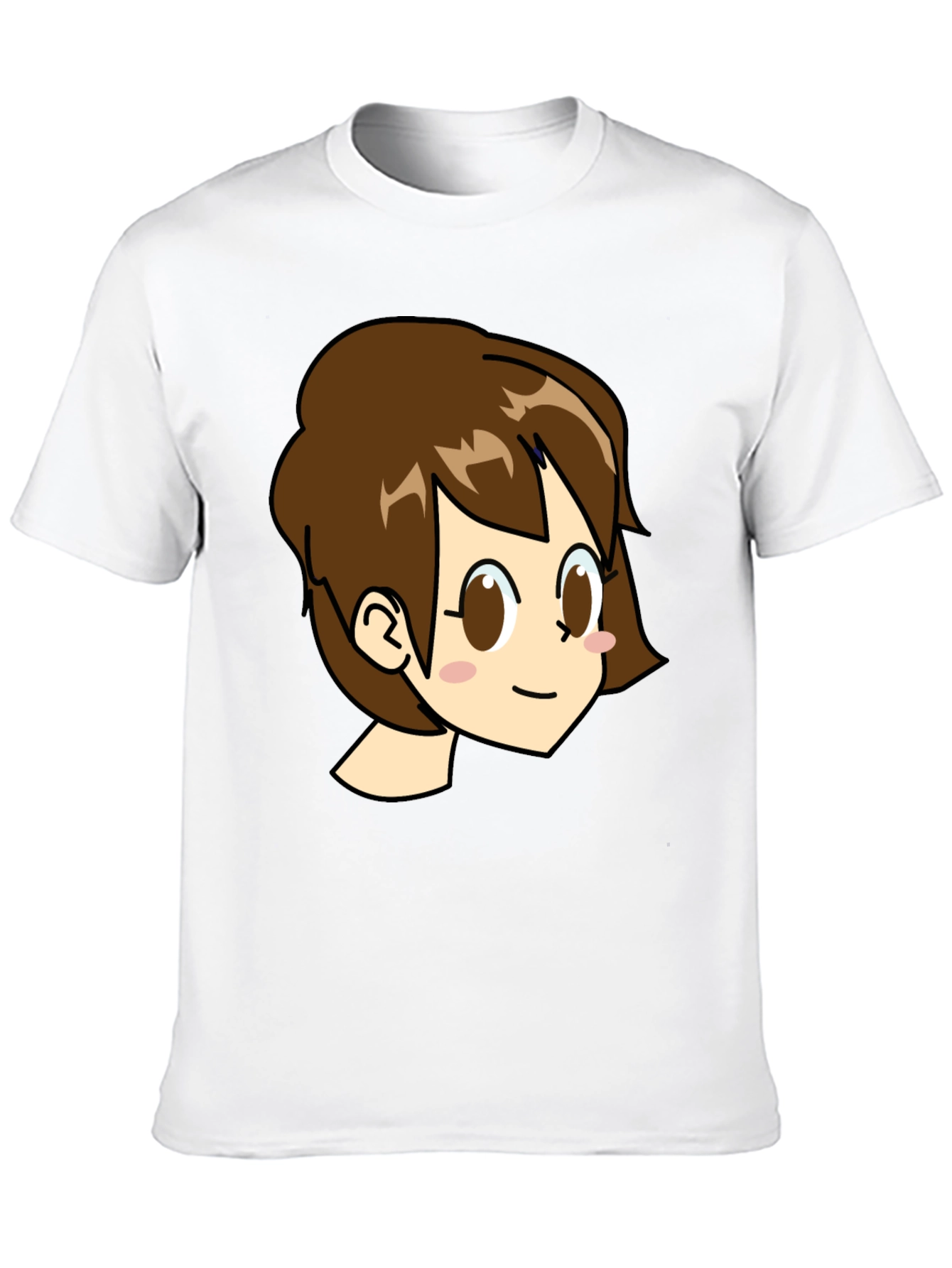 Cute Anime Girl Graphic Black T-Shirt