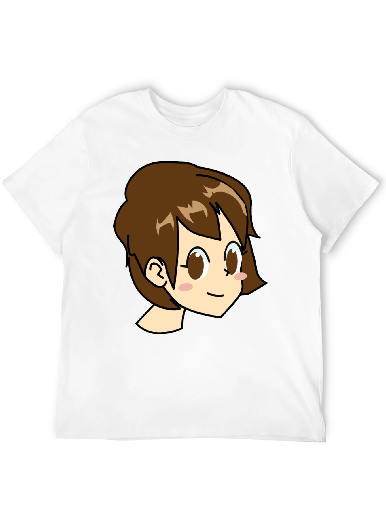 Cute Anime Girl Graphic Black T-Shirt