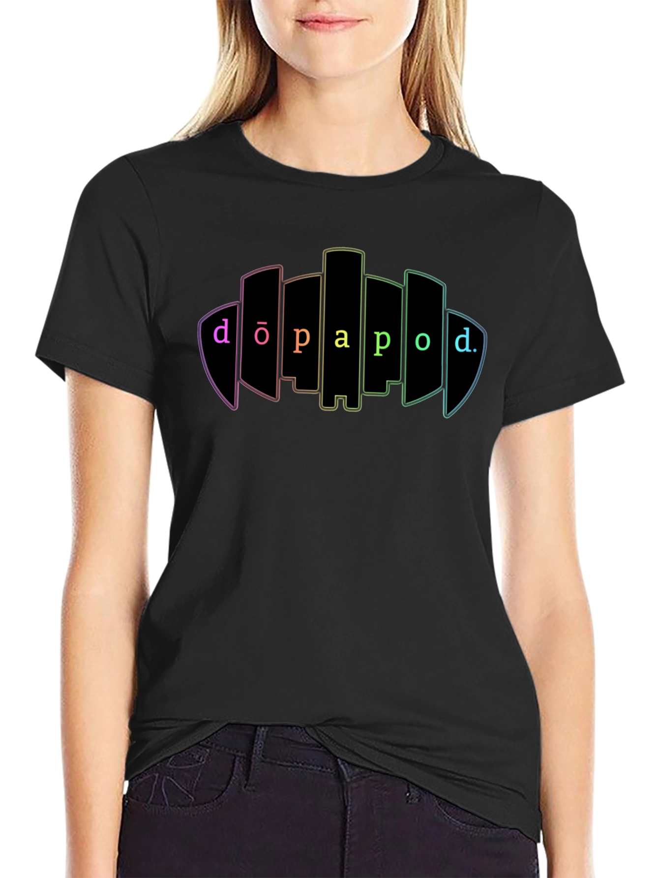 Dopapod Graphic T-Shirt - Black Crew Neck Tee