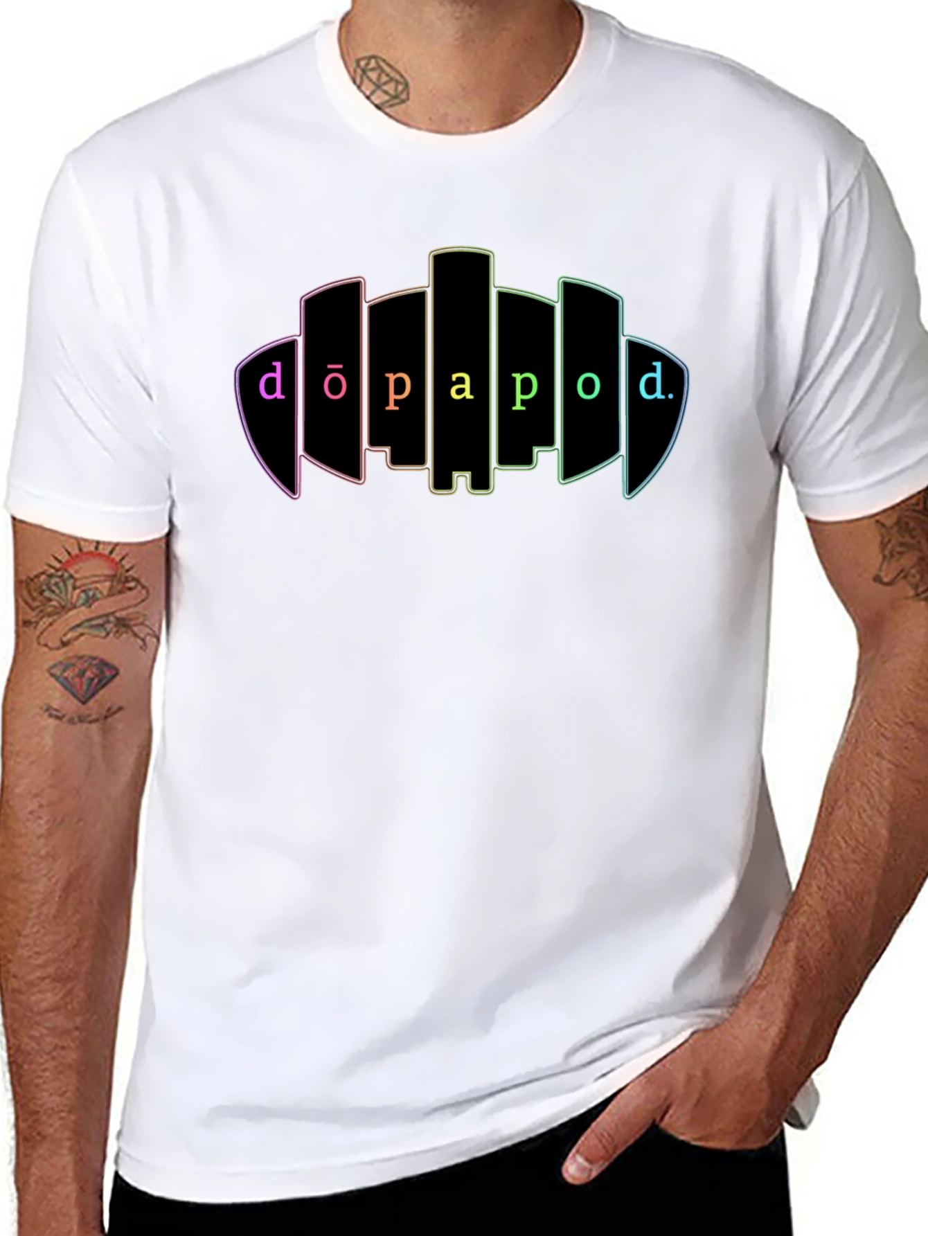 Dopapod Graphic T-Shirt - Black Crew Neck Tee
