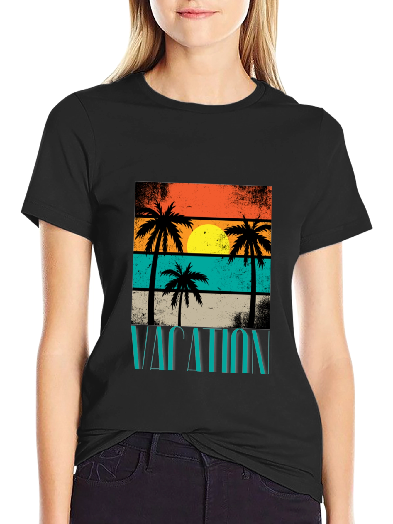 Vacation Palm Tree Graphic T-Shirt