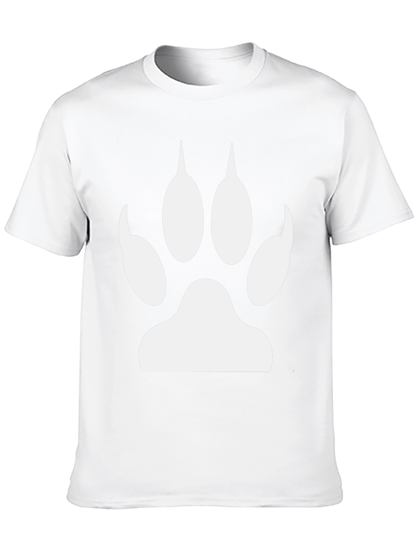 Paw Print Graphic Tee - Black Casual Shirt