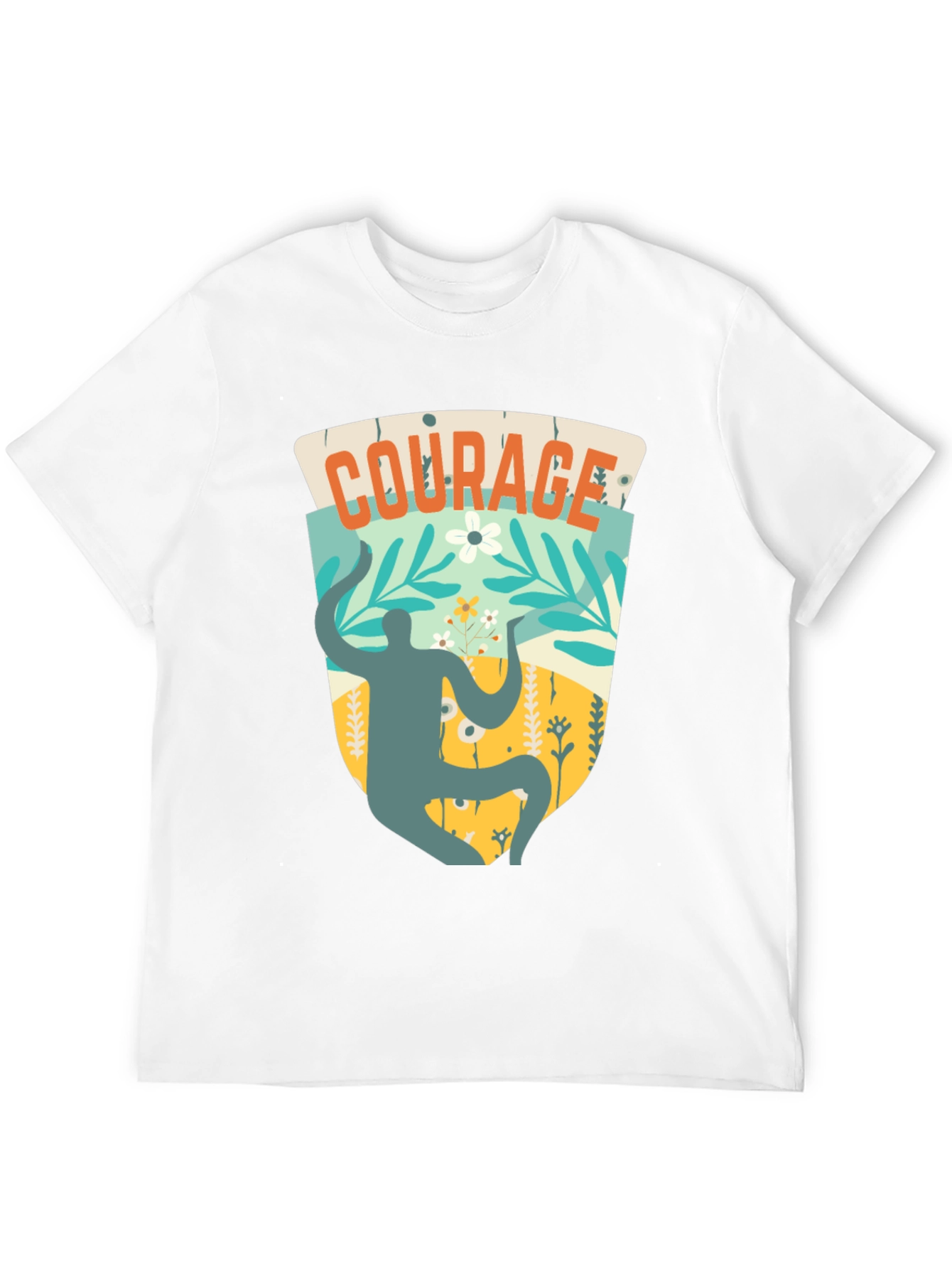 Courage Graphic T-Shirt - Black Cotton Tee