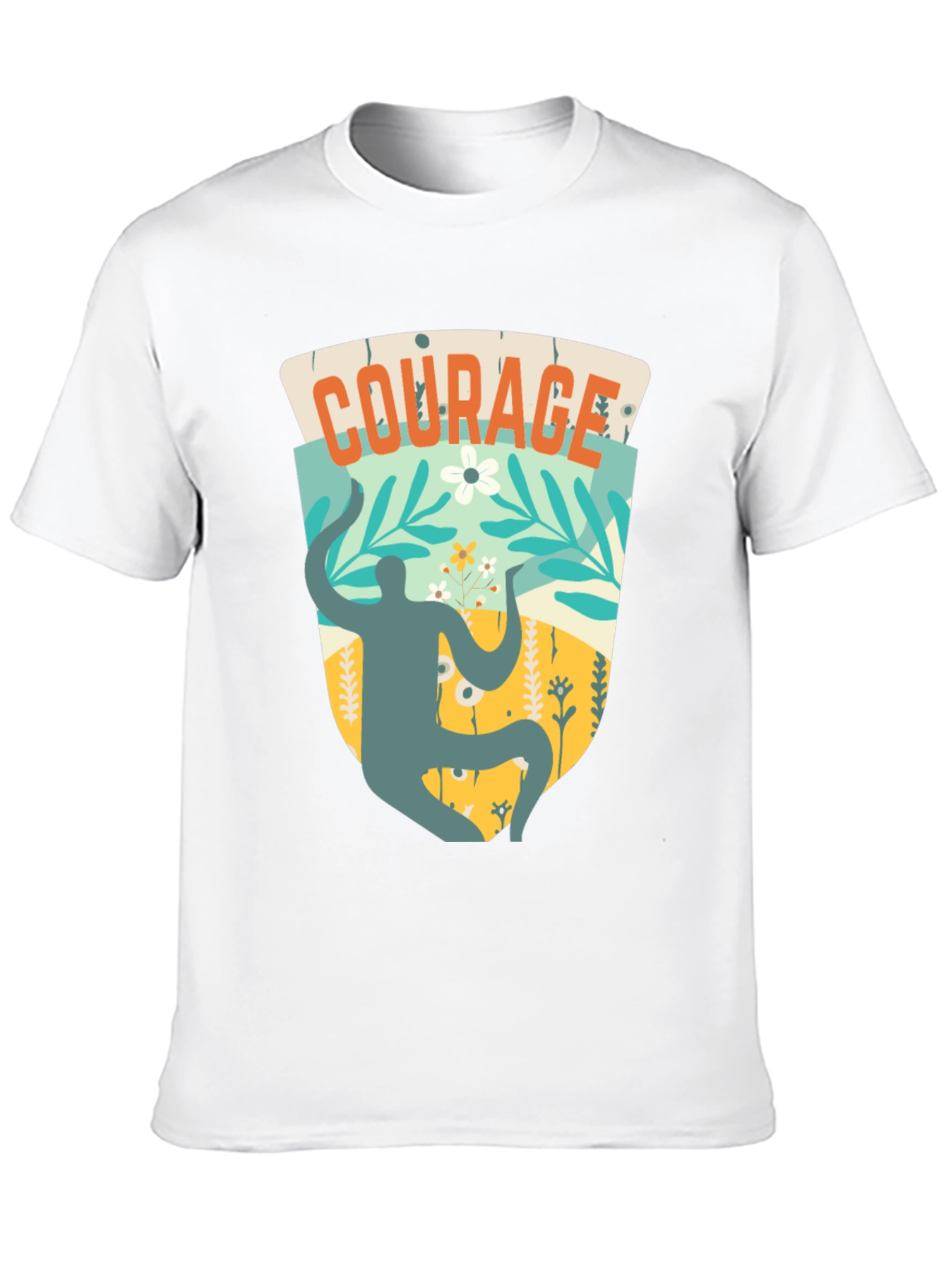 Courage Graphic T-Shirt - Black Cotton Tee