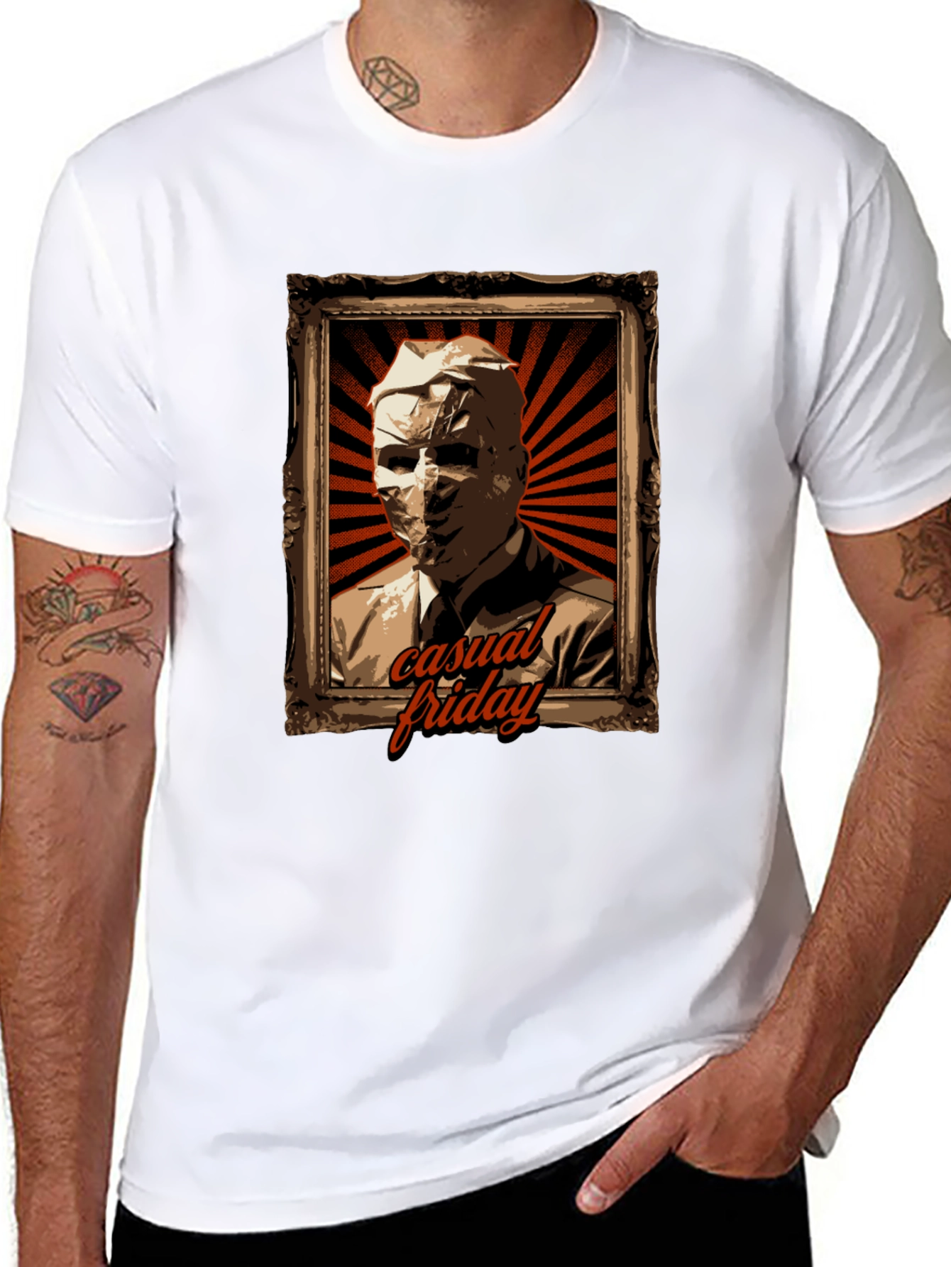 Casual Friday T-Shirt: Retro Portrait Design