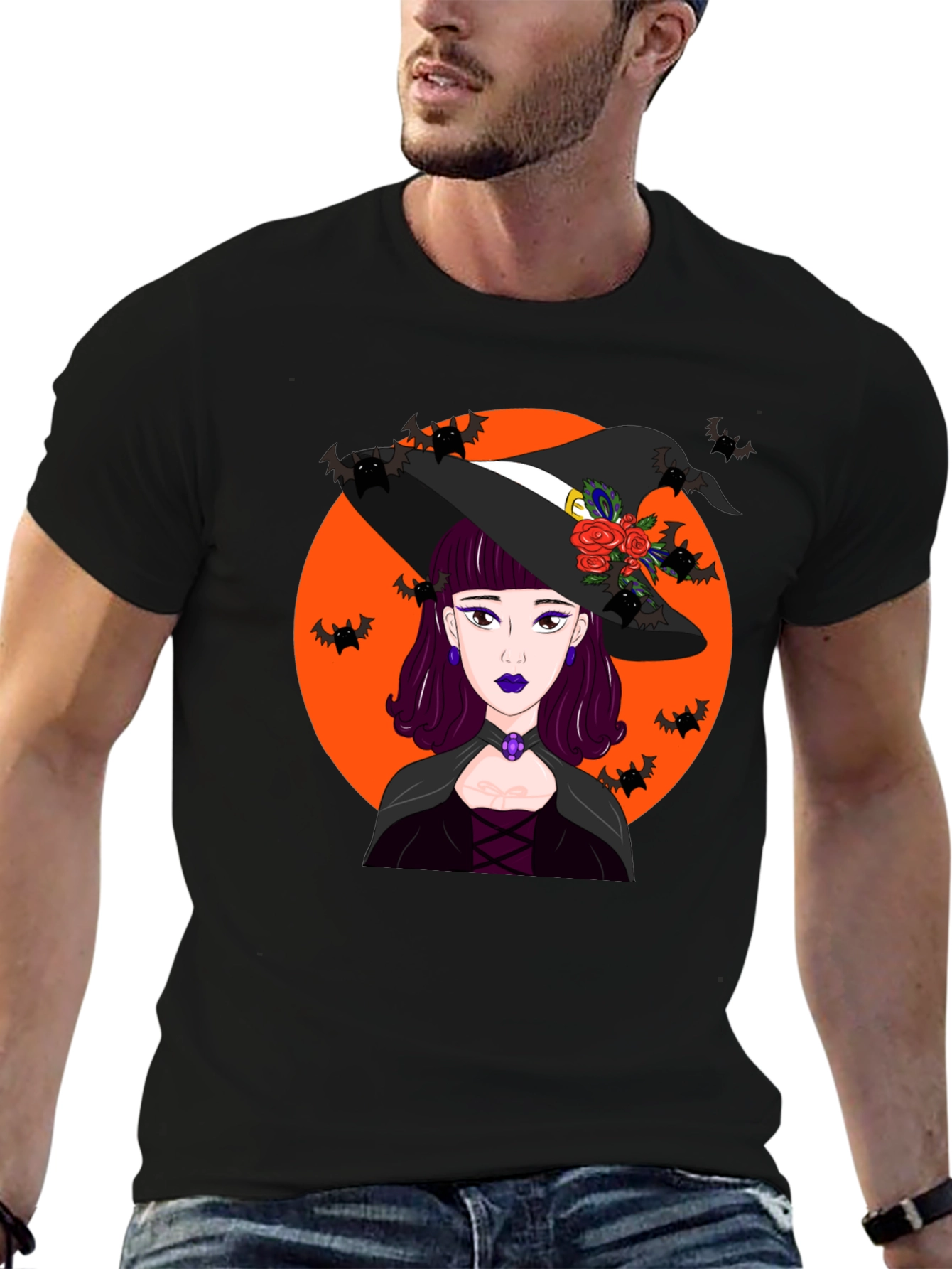 Witch Graphic Tee - Halloween Shirt