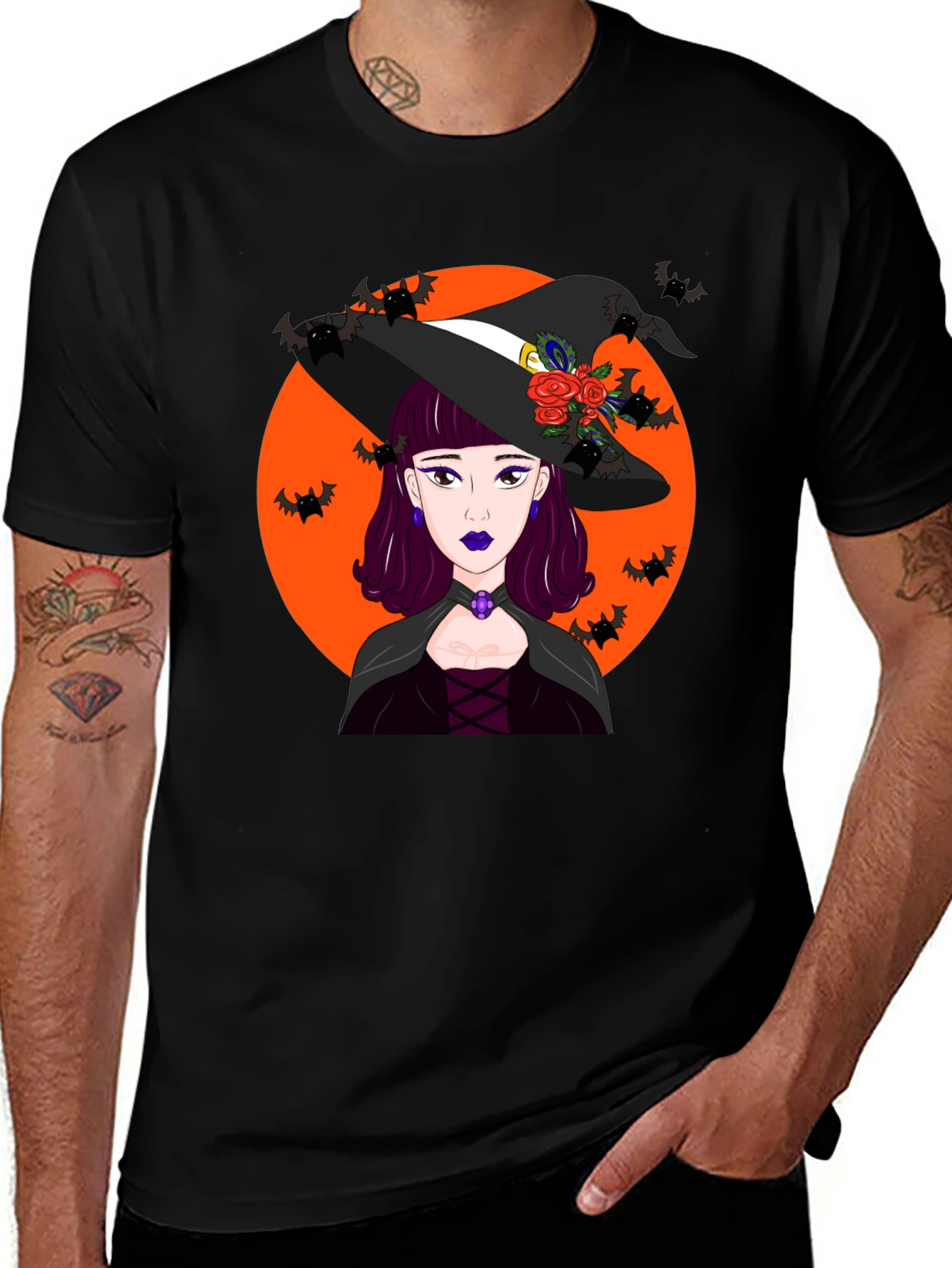 Witch Graphic Tee - Halloween Shirt