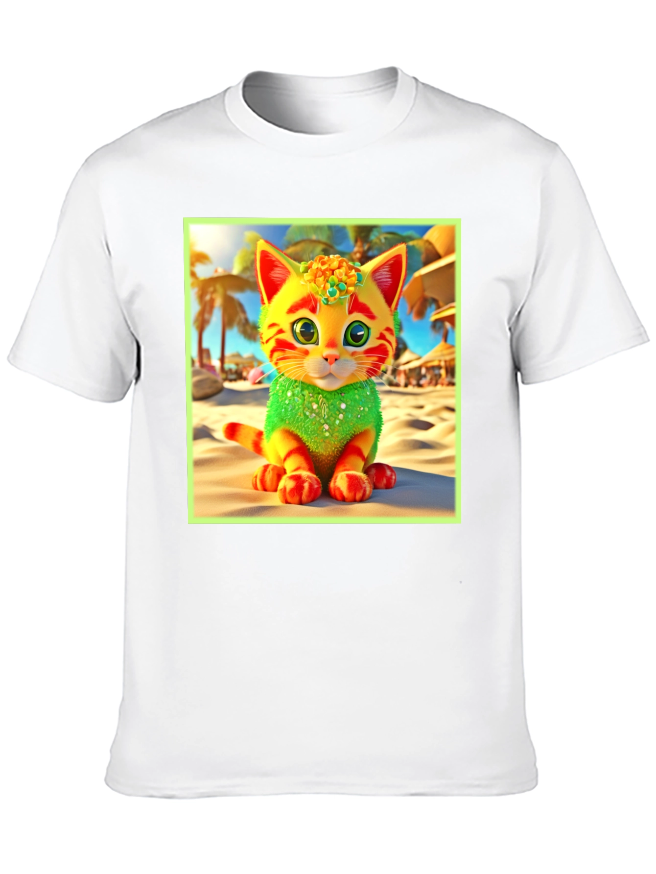 Beach Kitty Graphic T-Shirt