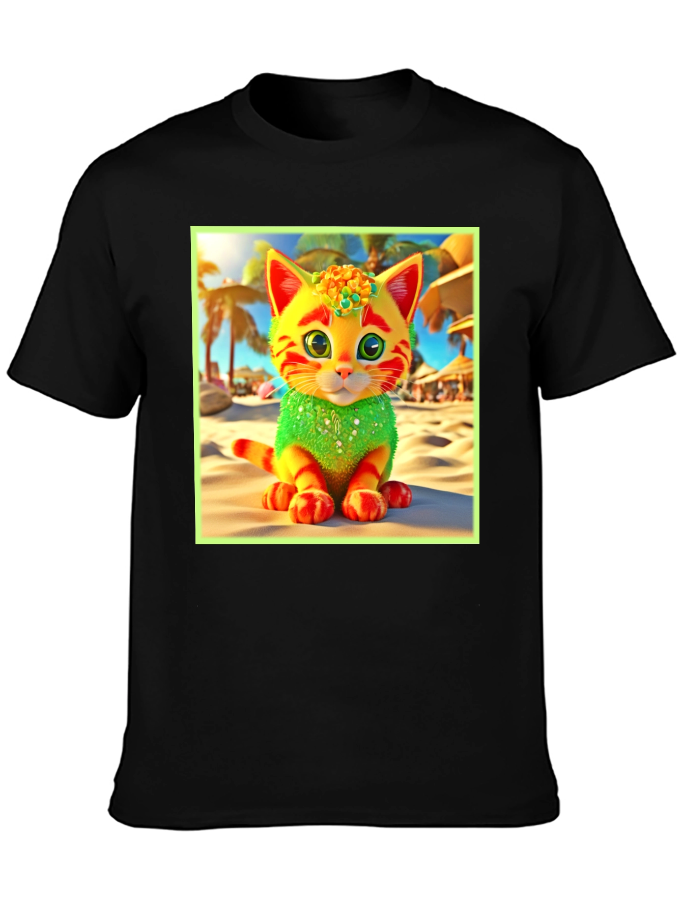 Beach Kitty Graphic T-Shirt