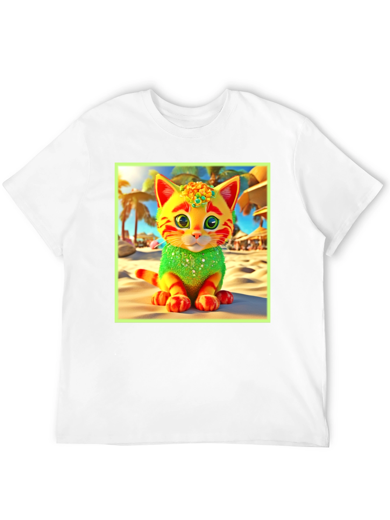 Beach Kitty Graphic T-Shirt