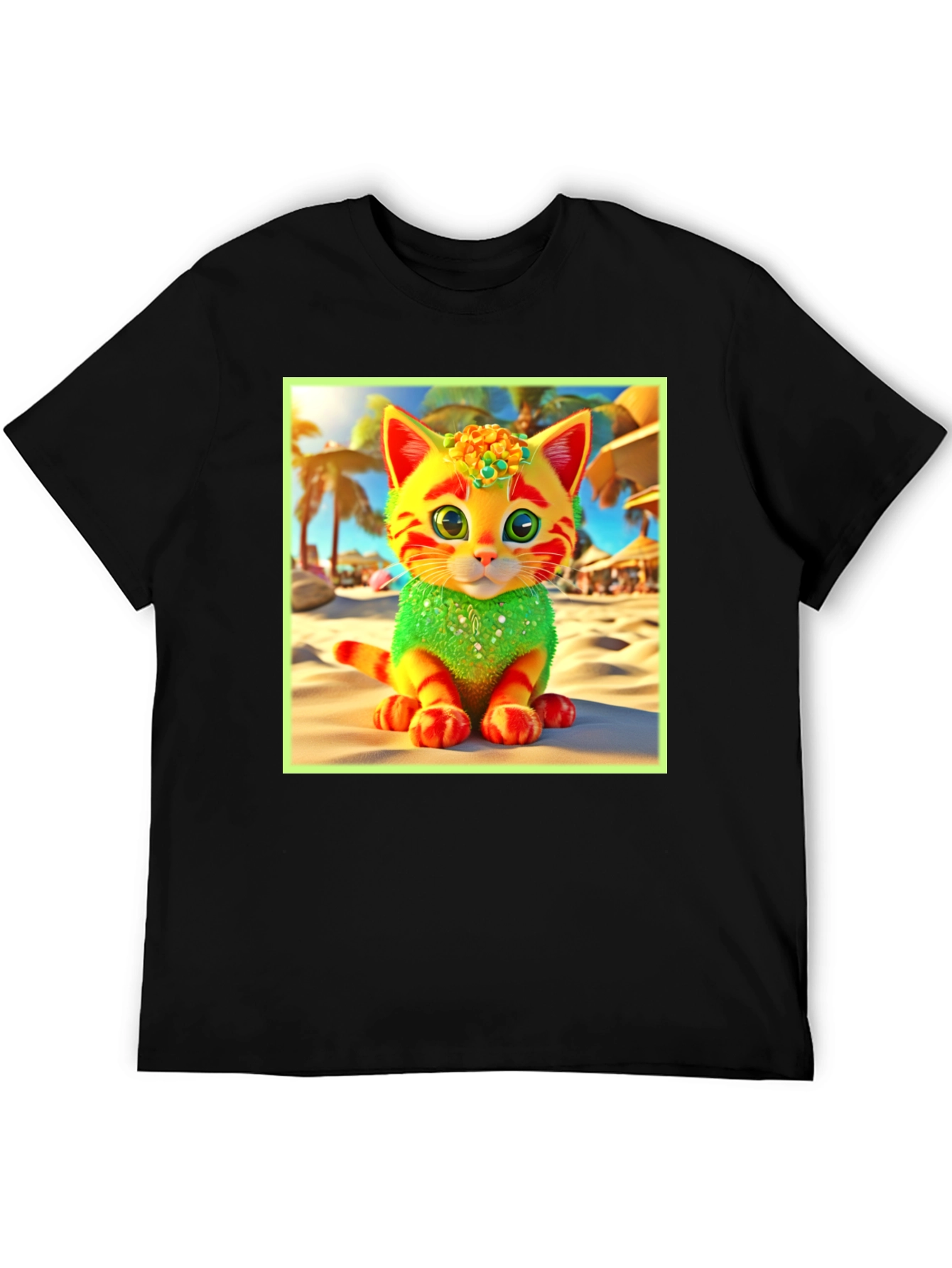 Beach Kitty Graphic T-Shirt