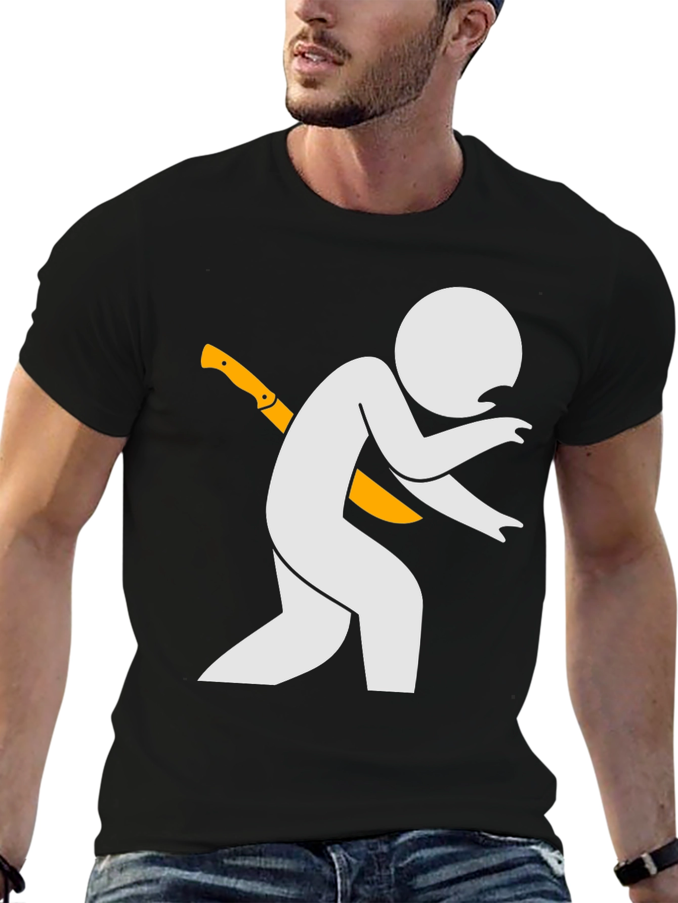 Stabbed in the Back Humor T-Shirt