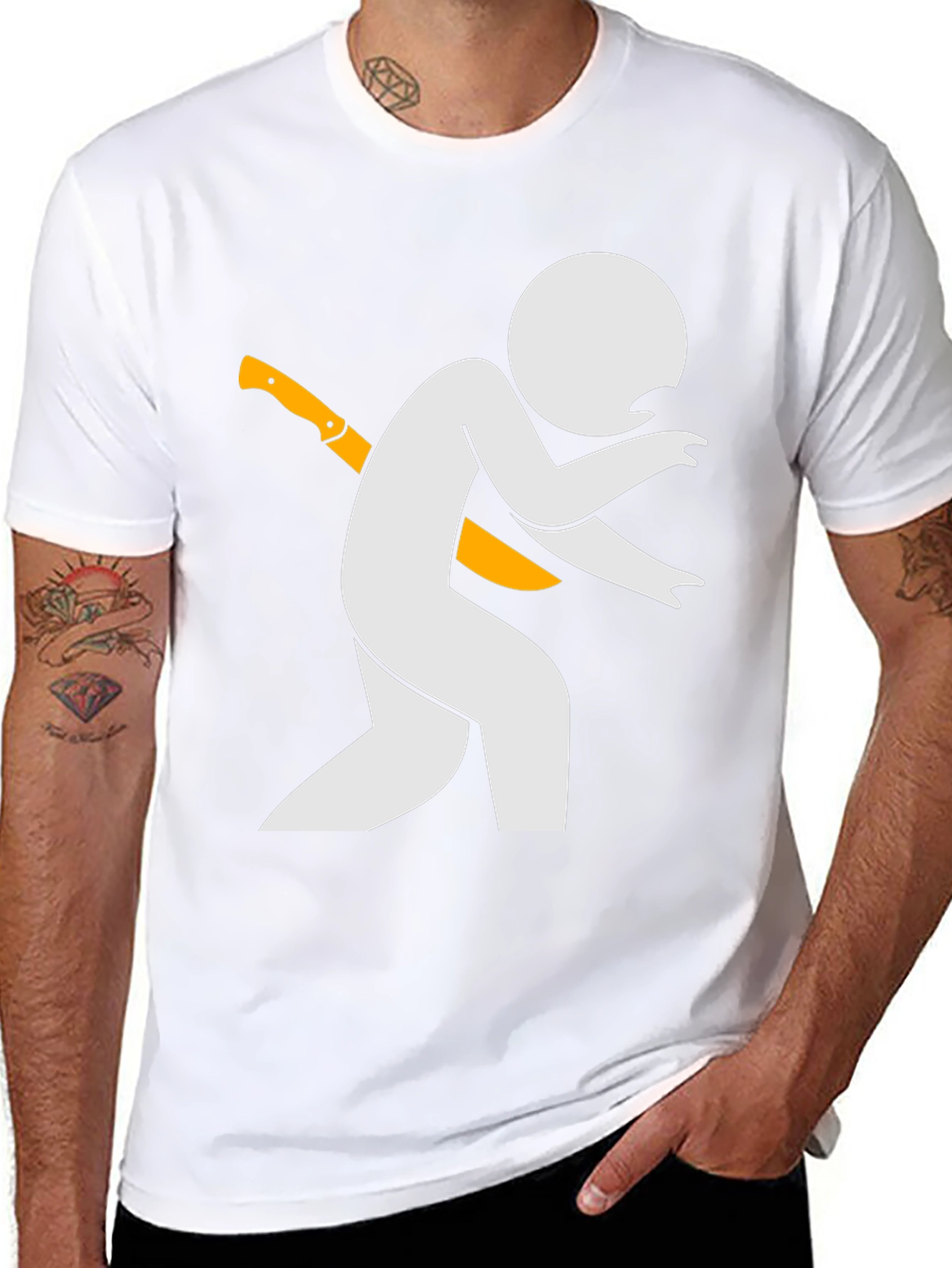 Stabbed in the Back Humor T-Shirt