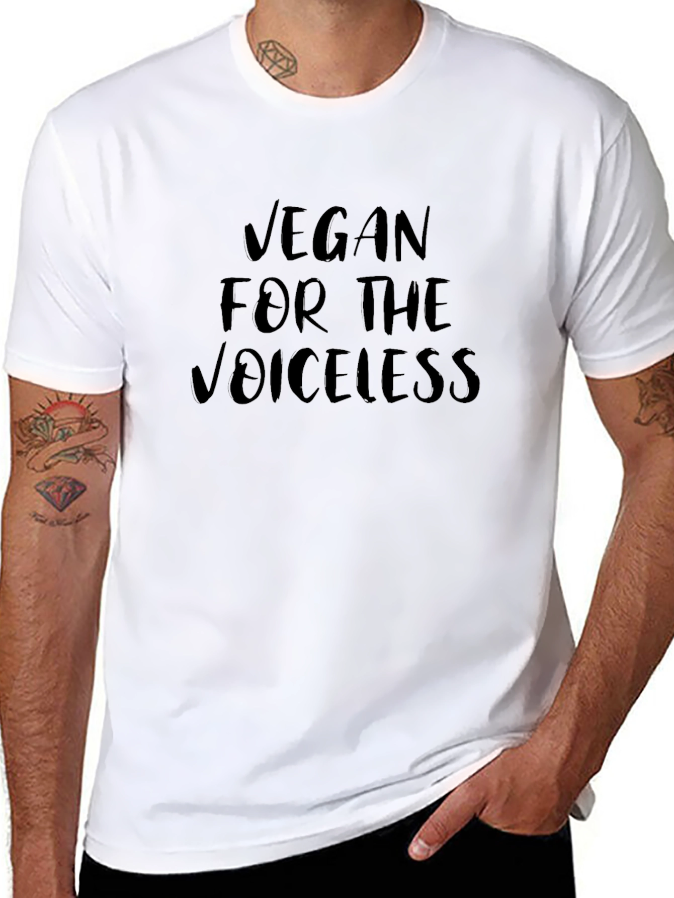 Vegan For The Voiceless Black T-Shirt