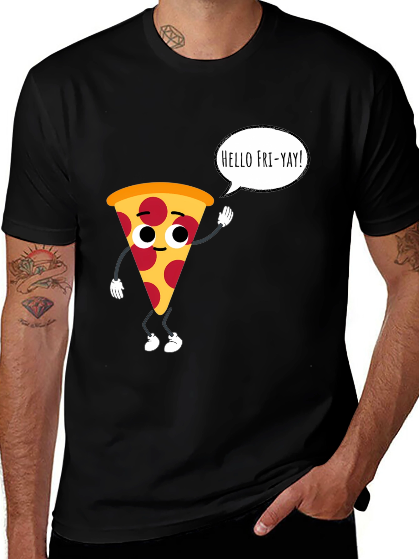 Pizza Fri-Yay Black T-Shirt