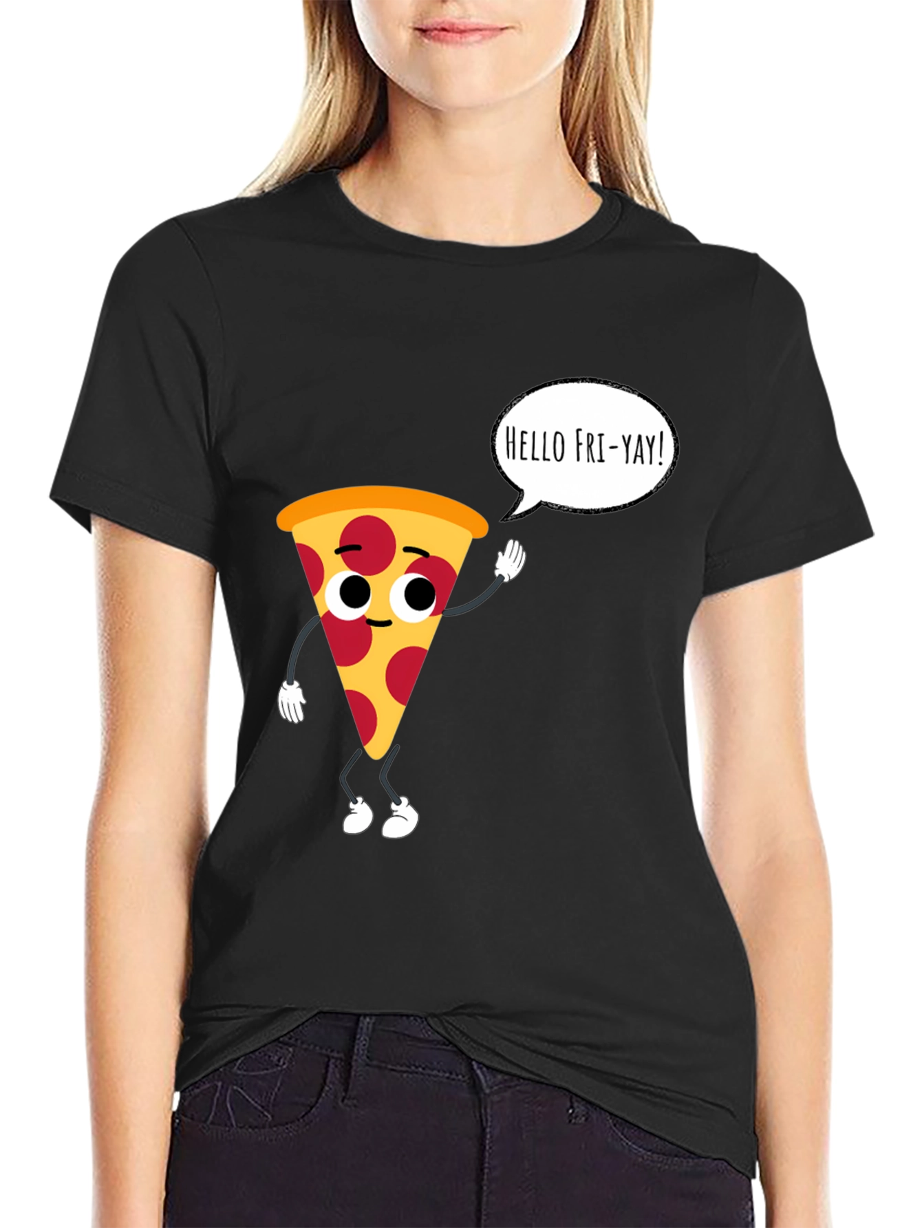 Pizza Fri-Yay Black T-Shirt