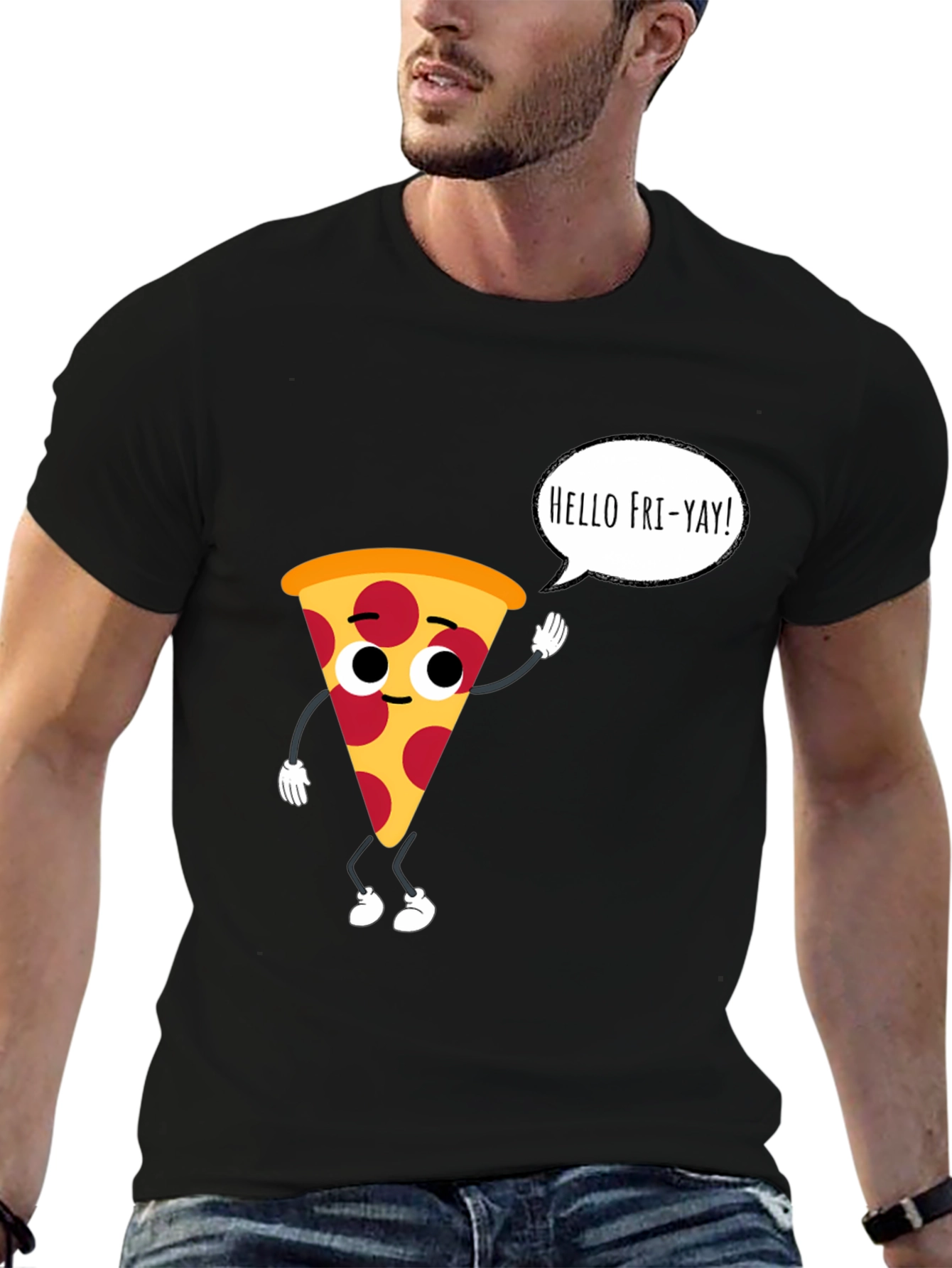 Pizza Fri-Yay Black T-Shirt