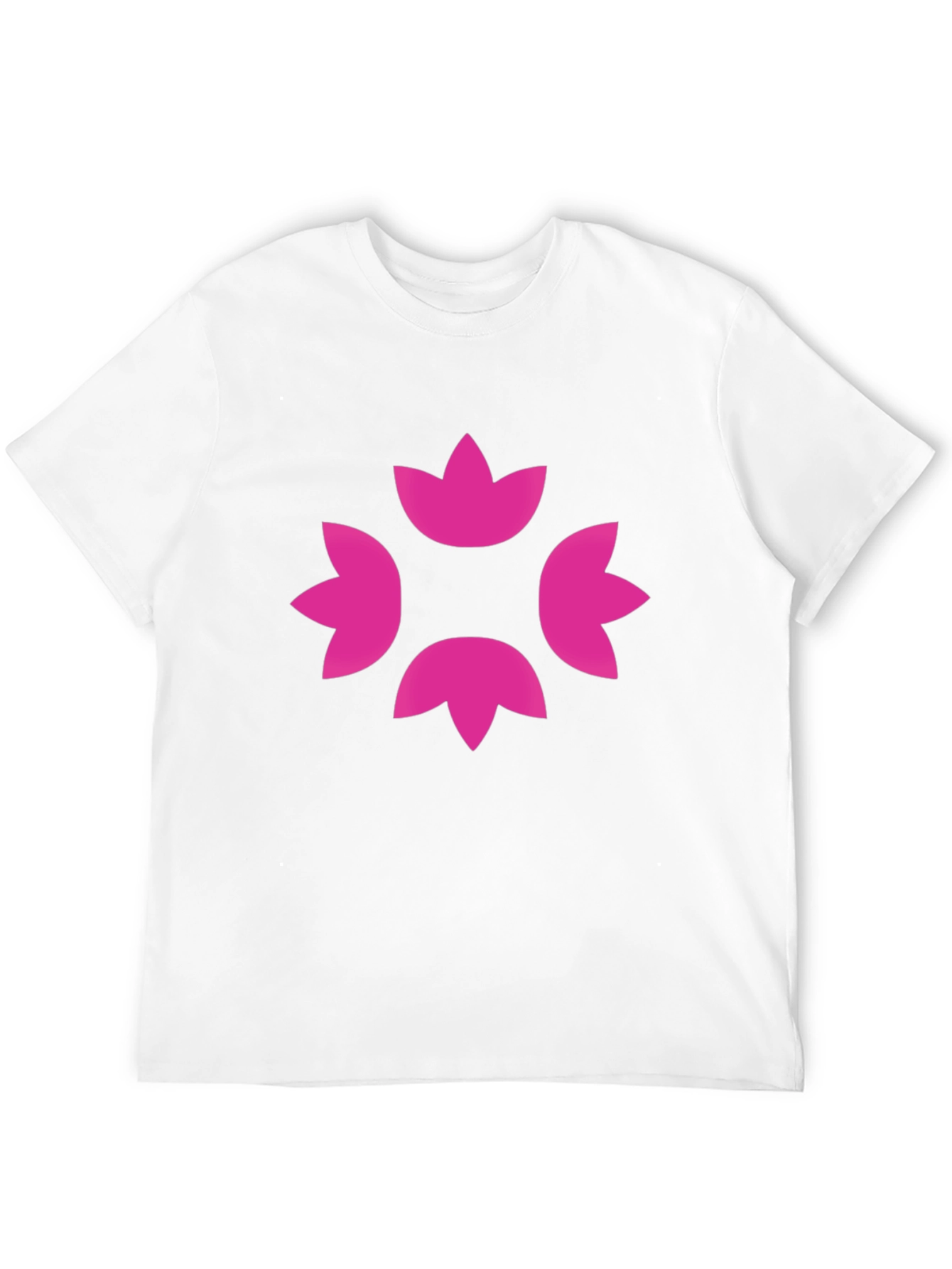Stylish Black Tee with Pink Floral Design