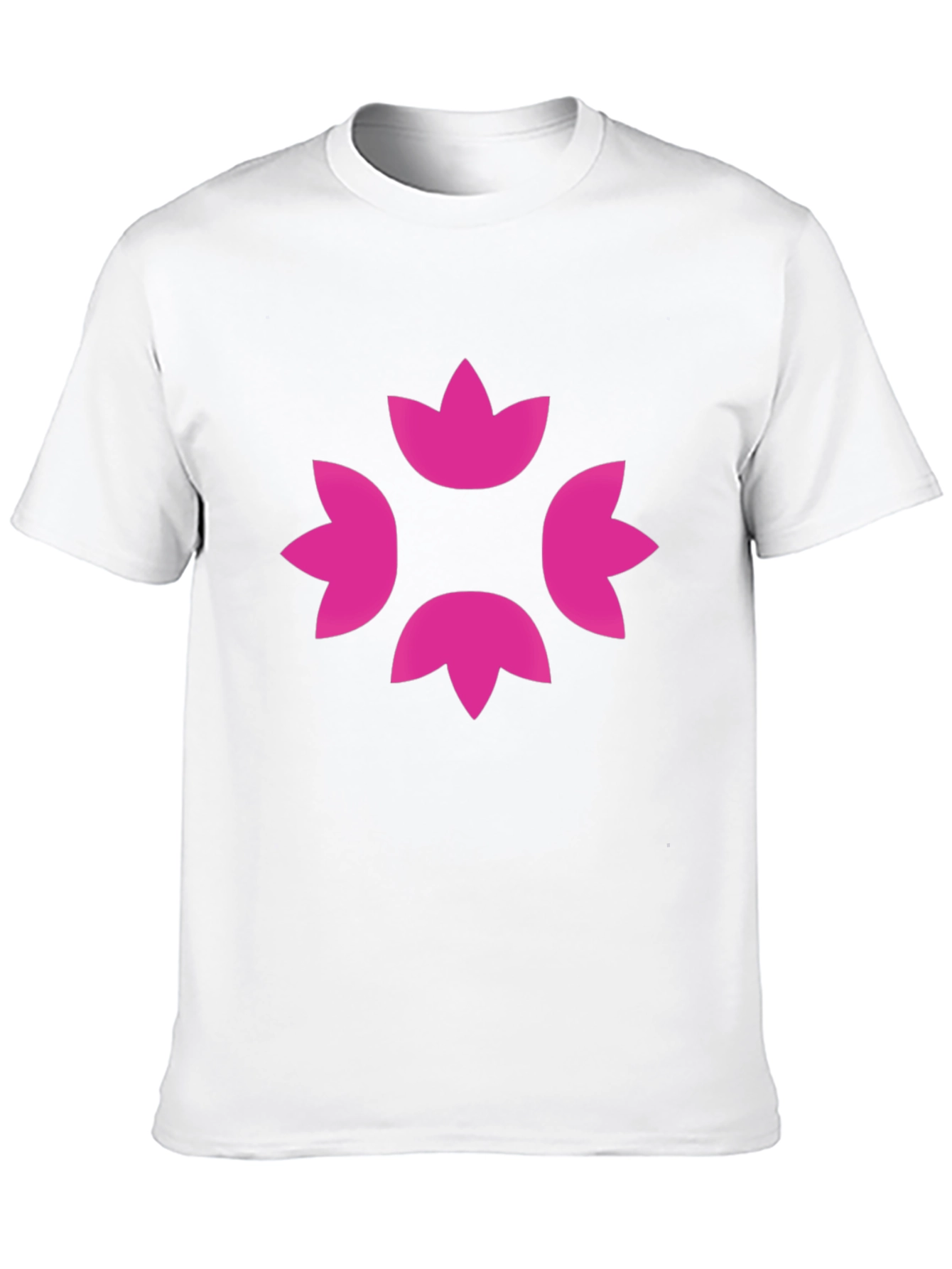 Stylish Black Tee with Pink Floral Design