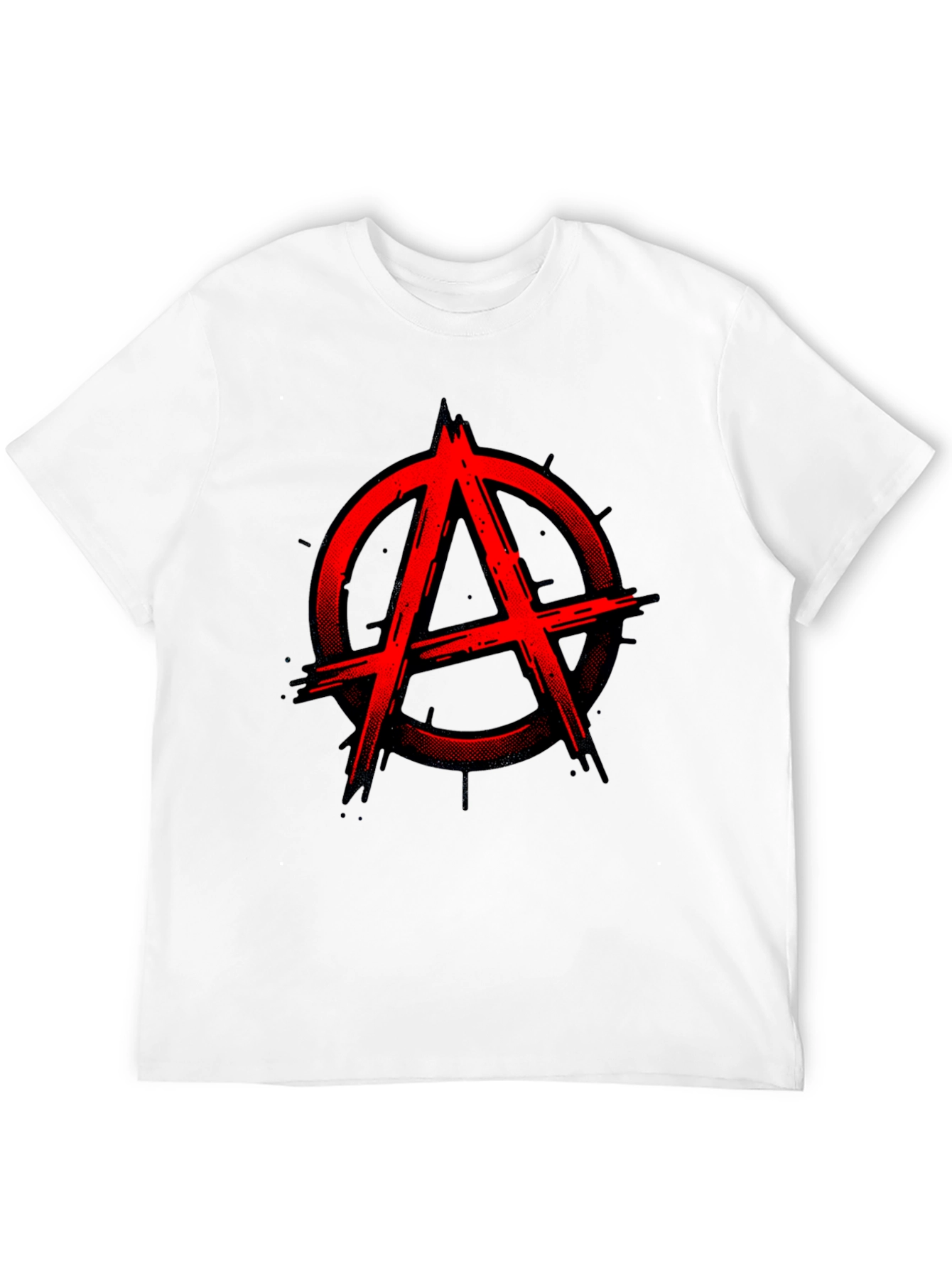 Anarchy Symbol Graphic Tee - Black Cotton Blend