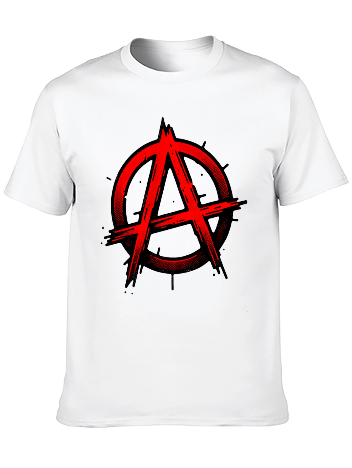 Anarchy Symbol Graphic Tee - Black Cotton Blend