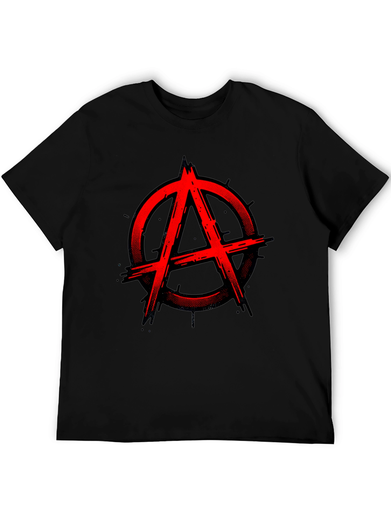 Anarchy Symbol Graphic Tee - Black Cotton Blend