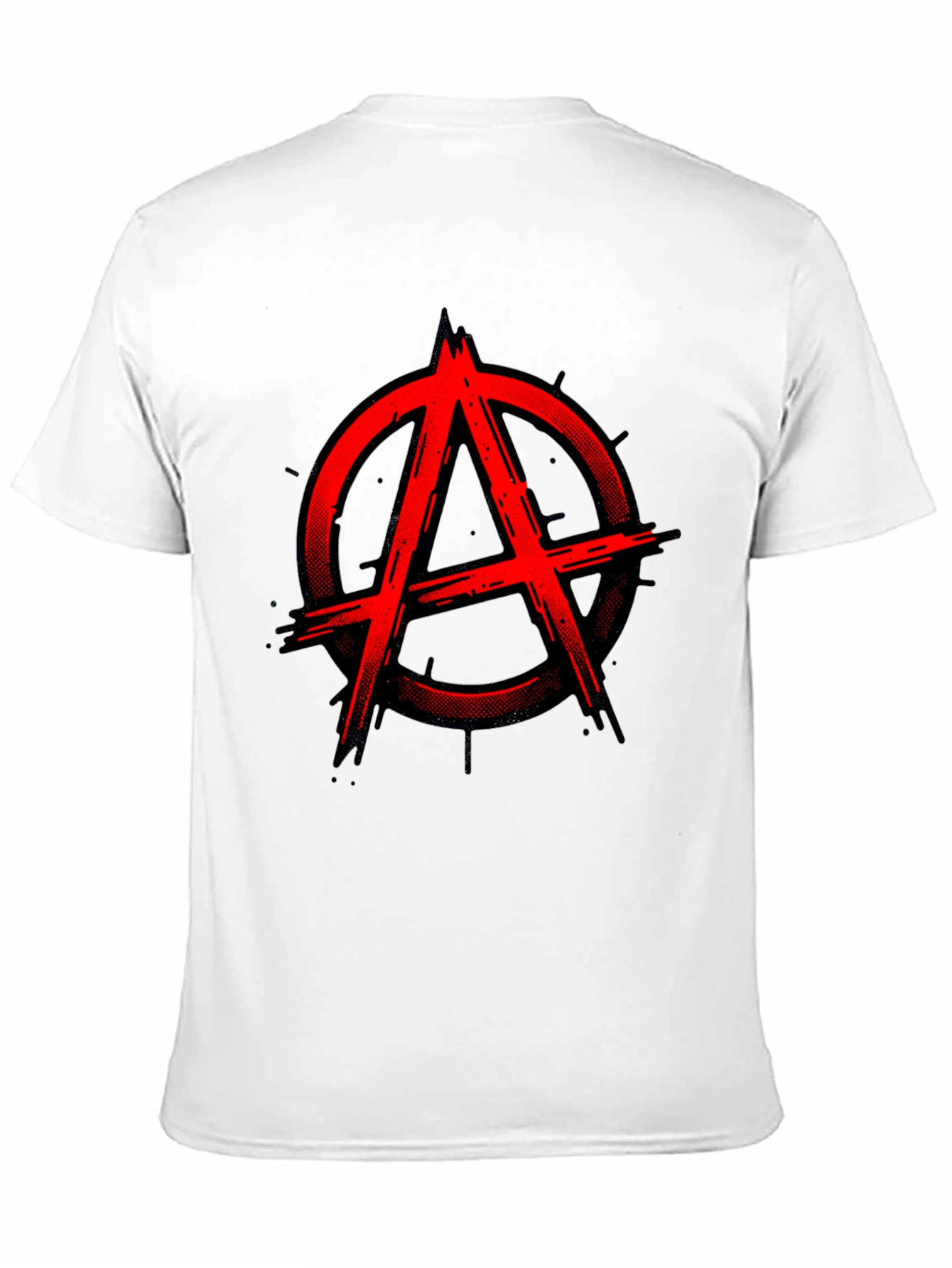 Anarchy Symbol Graphic Tee - Black Cotton Blend