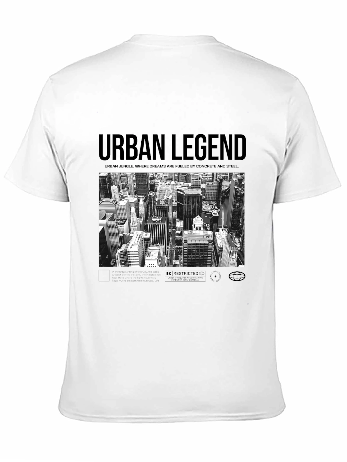 Urban Legend Cityscape Graphic Tee - Black