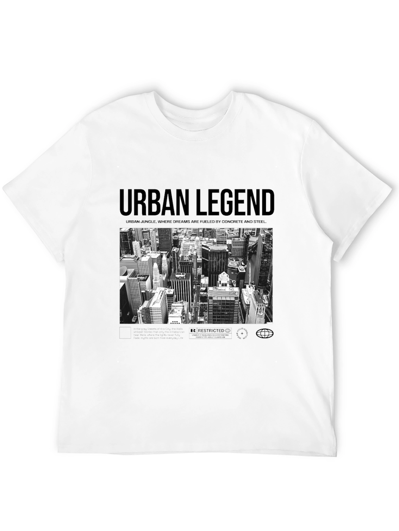 Urban Legend Cityscape Graphic Tee - Black