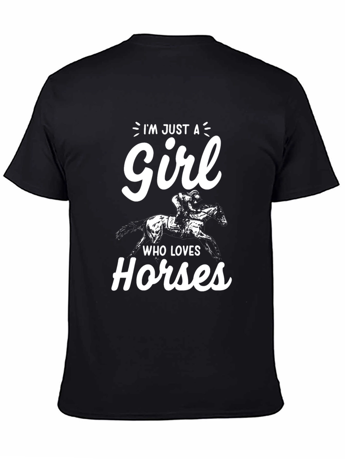Girl Who Loves Horses T-Shirt - Equestrian Gift