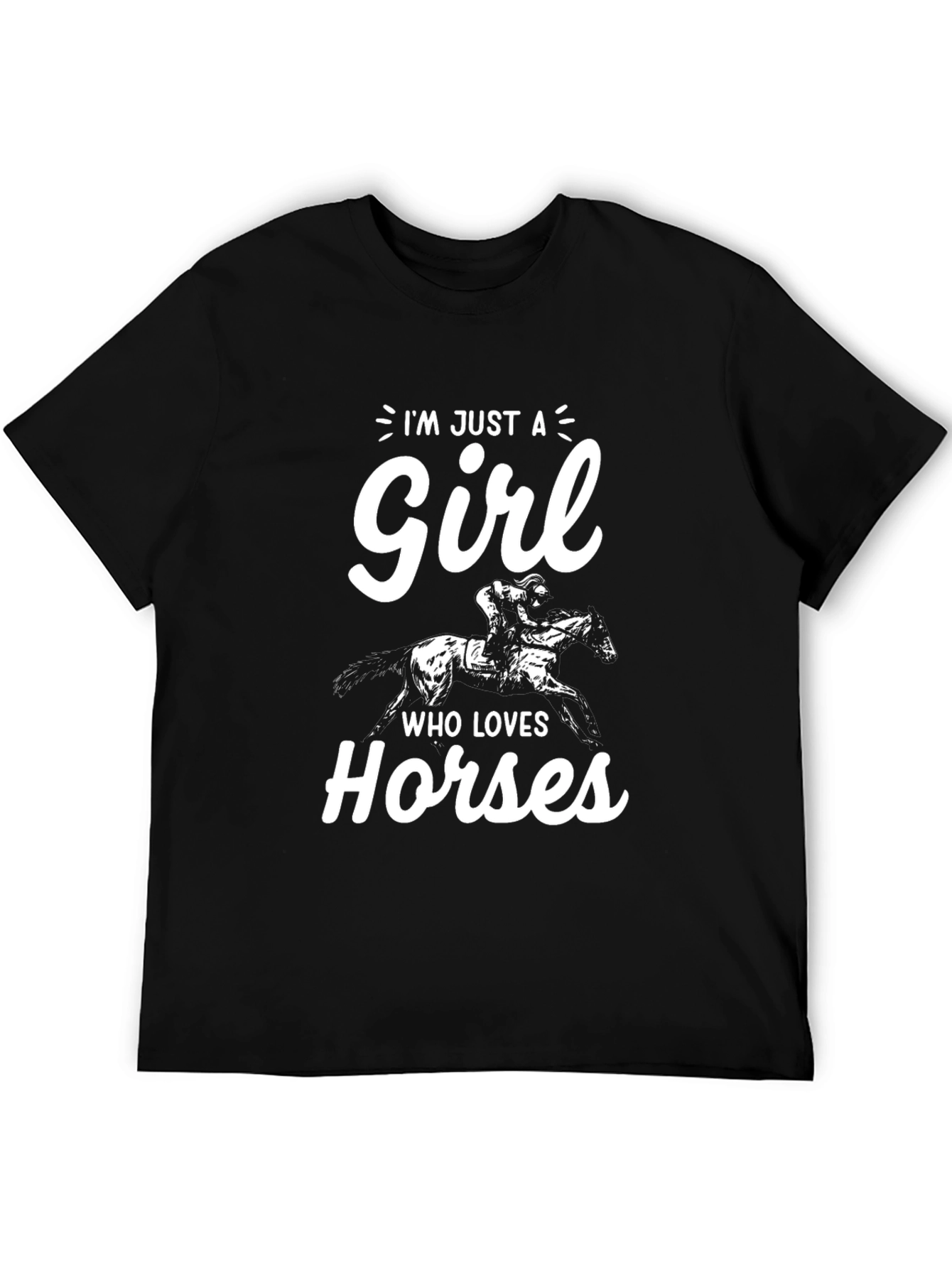 Girl Who Loves Horses T-Shirt - Equestrian Gift