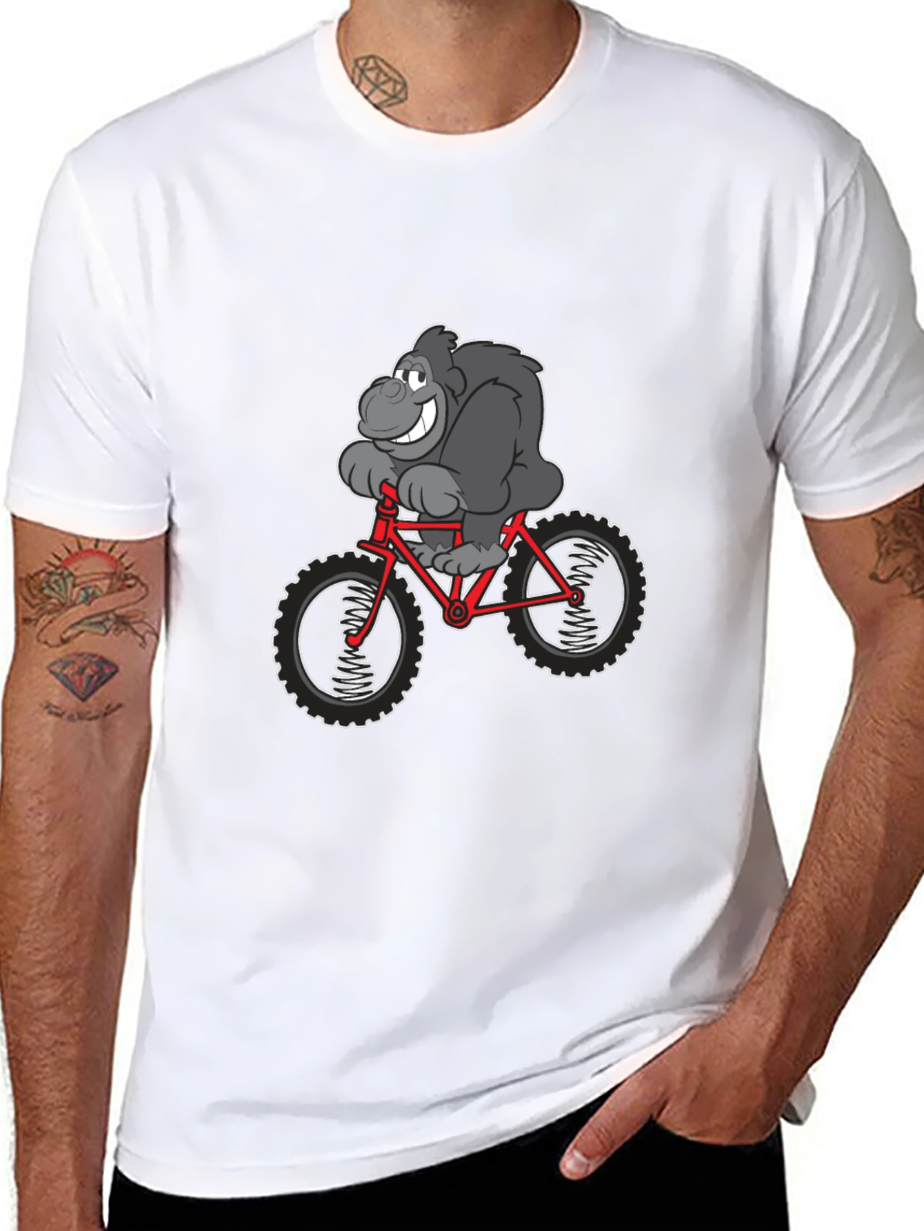 Gorilla Biking Graphic Tee - Black