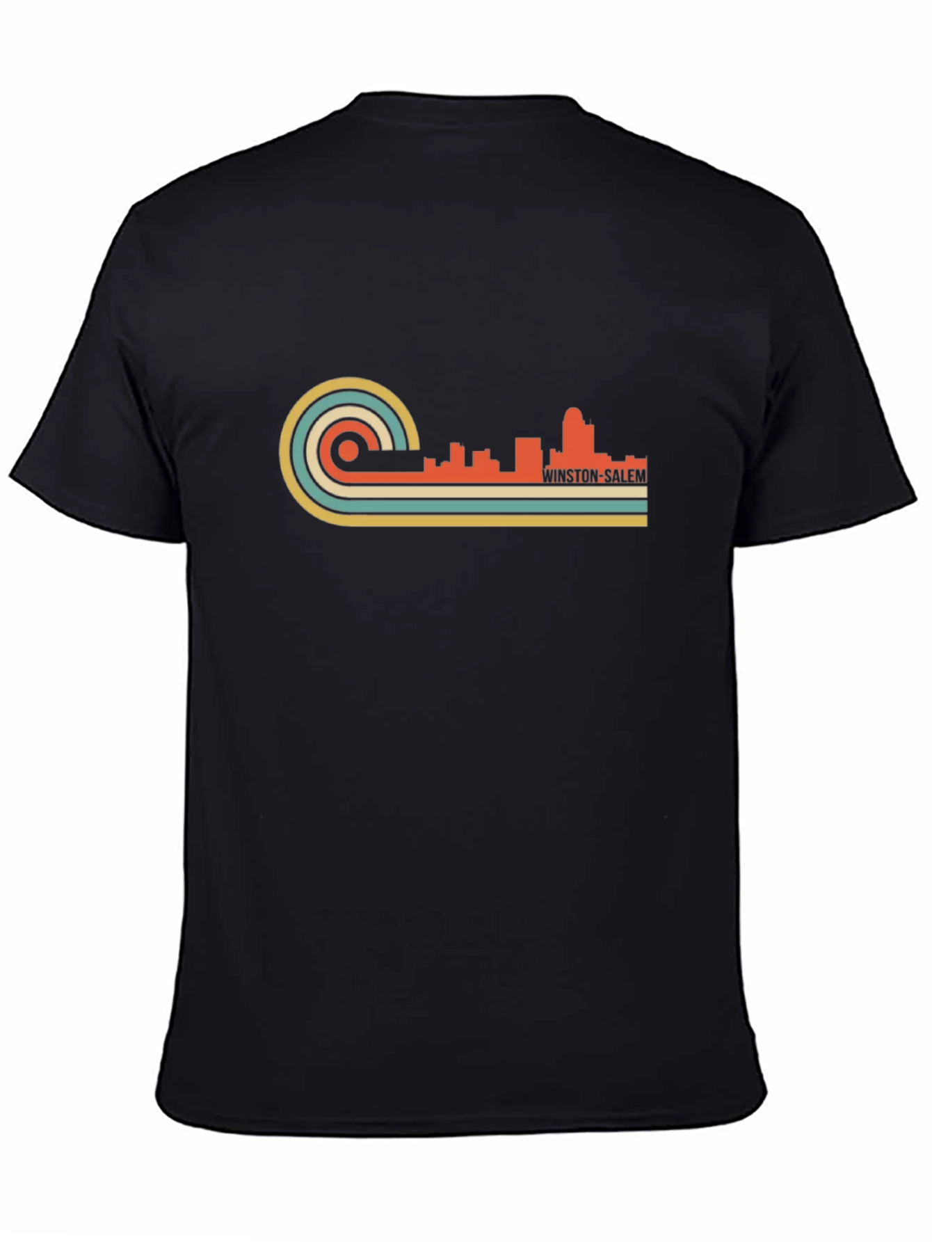 Retro Winston-Salem Skyline Graphic T-Shirt