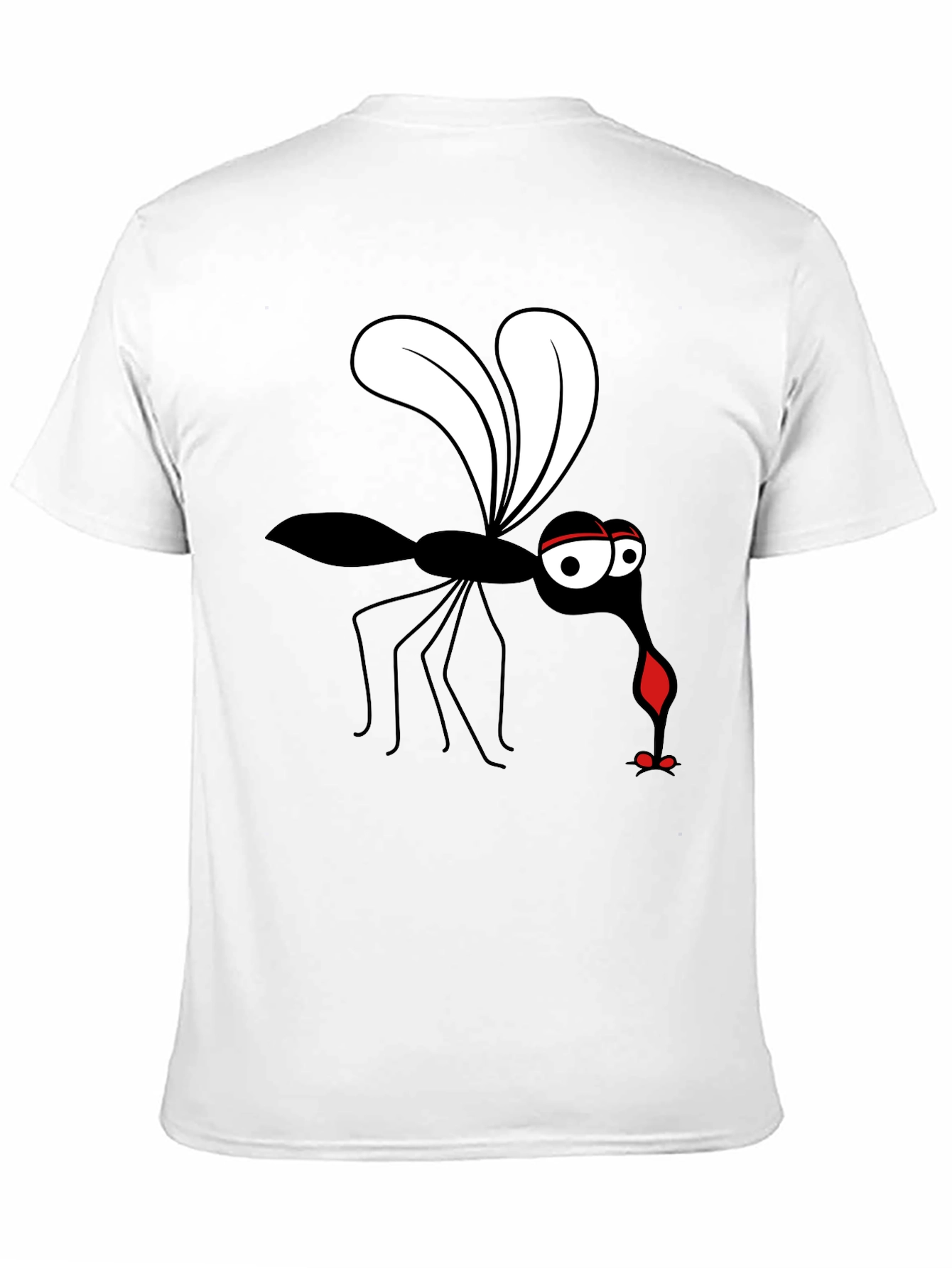 Funny Mosquito Graphic T-Shirt - Black Cotton Tee