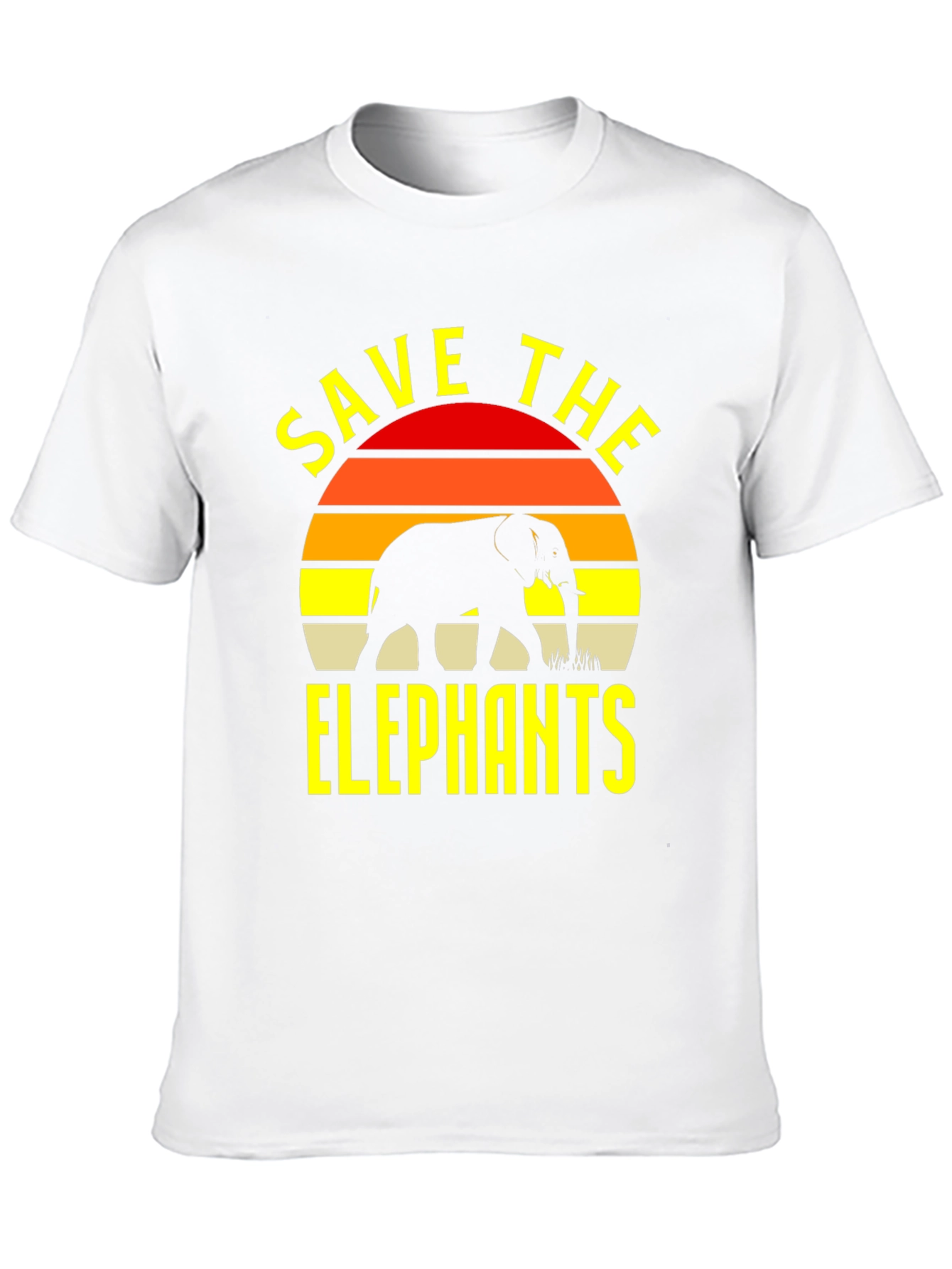 Save The Elephants T-Shirt Black Wildlife Conservation Tee