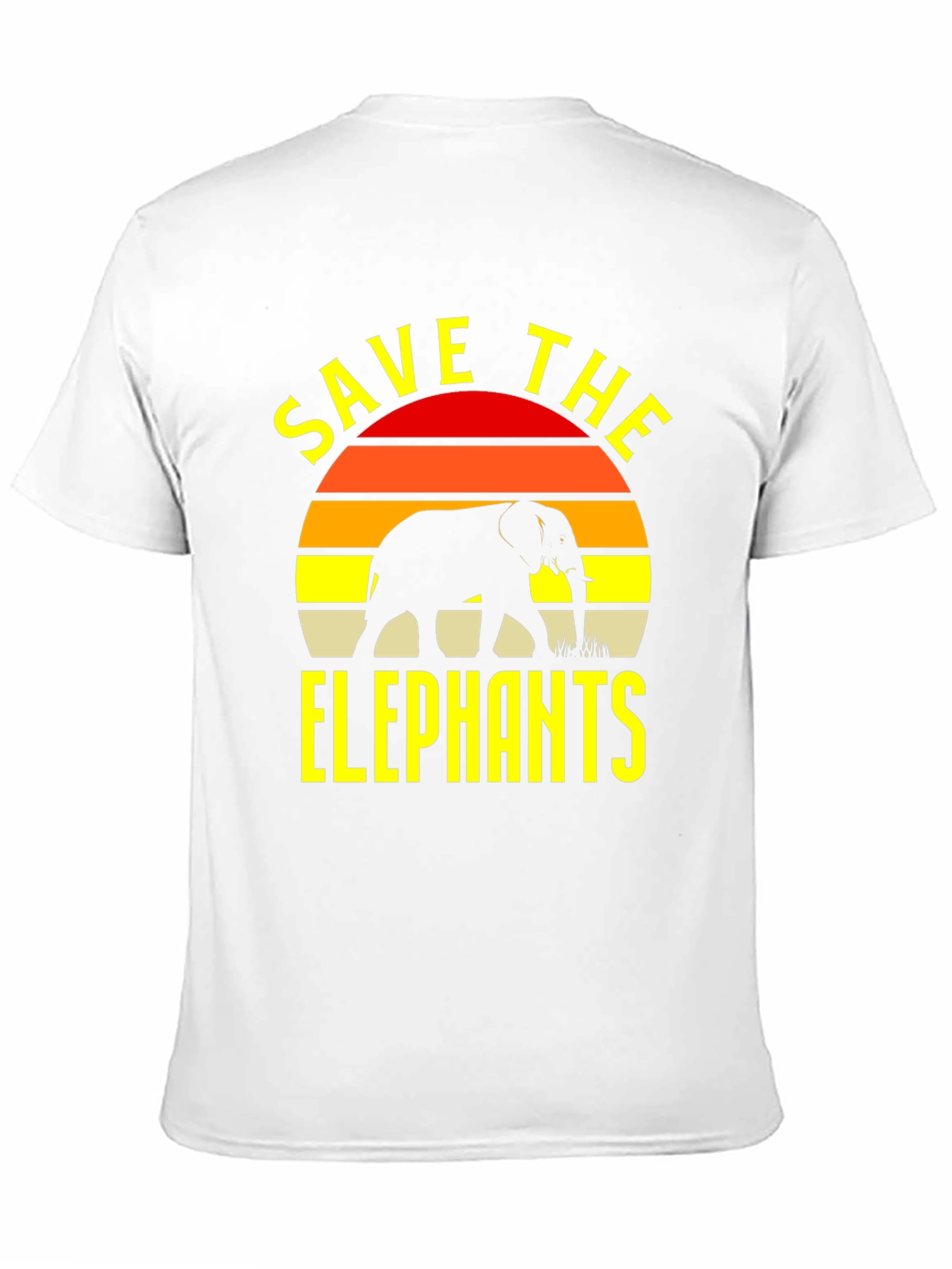 Save The Elephants T-Shirt Black Wildlife Conservation Tee