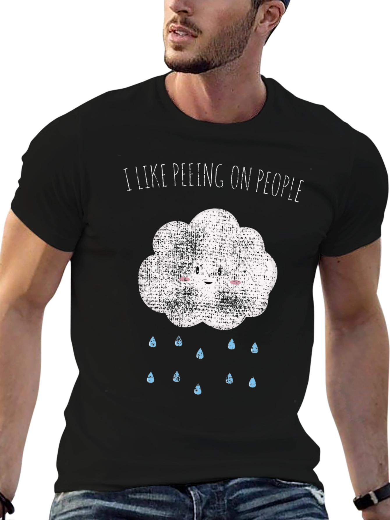 Humorous I Like Peeing On People Cloud T-Shirt