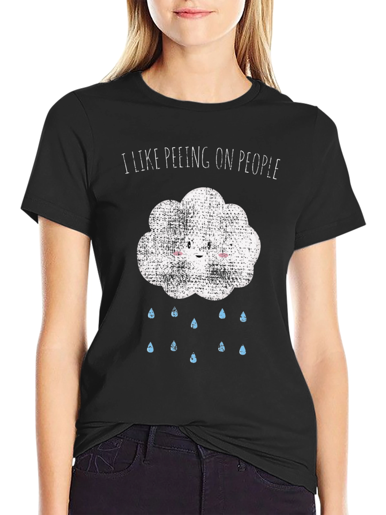 Humorous I Like Peeing On People Cloud T-Shirt