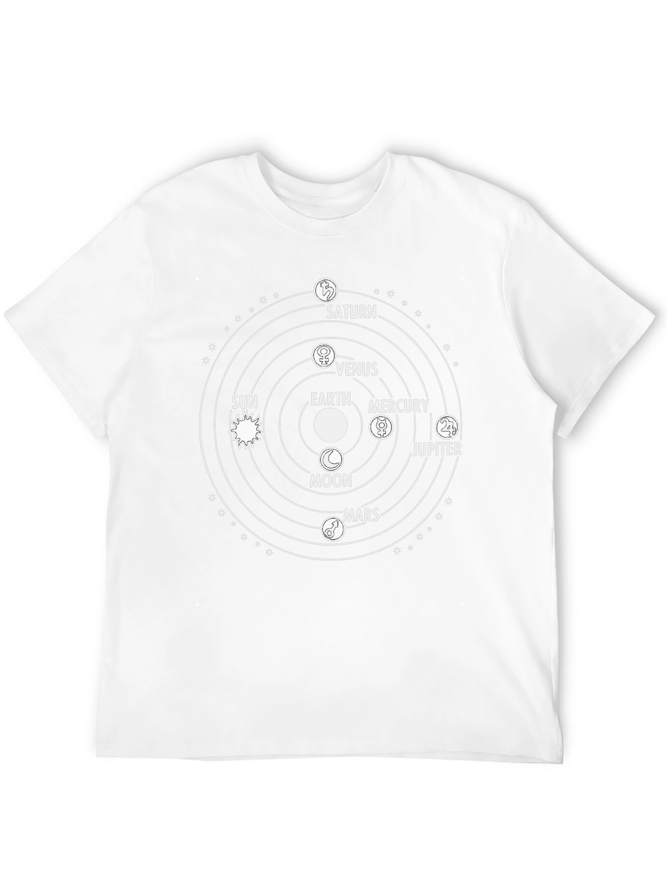 Solar System Graphic T-Shirt - Mens Black Tee
