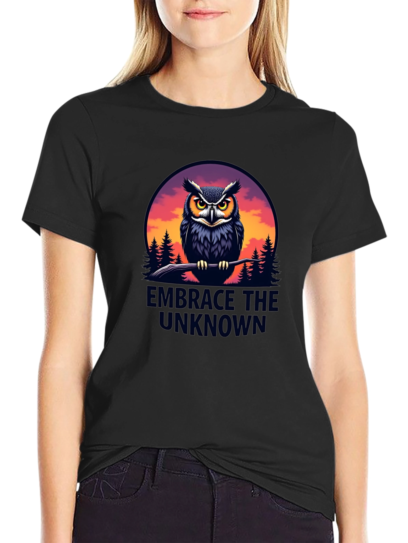 Embrace the Unknown Owl Graphic T-Shirt