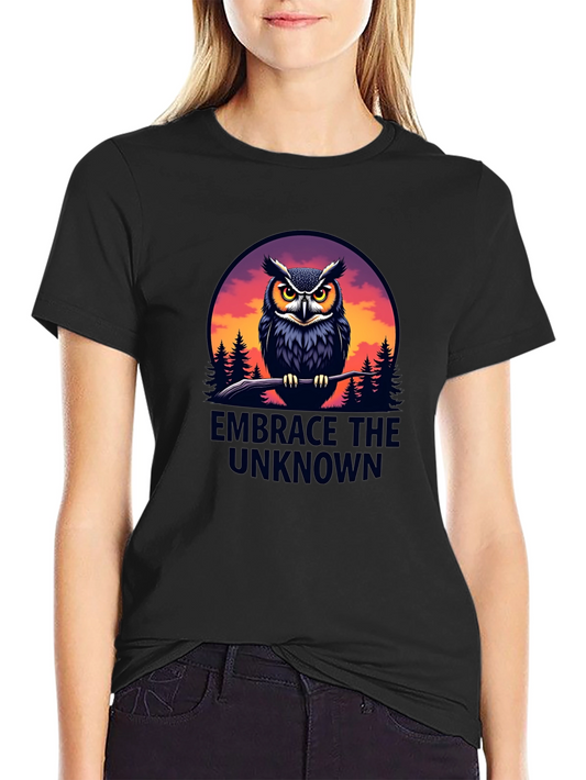 Embrace the Unknown Owl Graphic T-Shirt