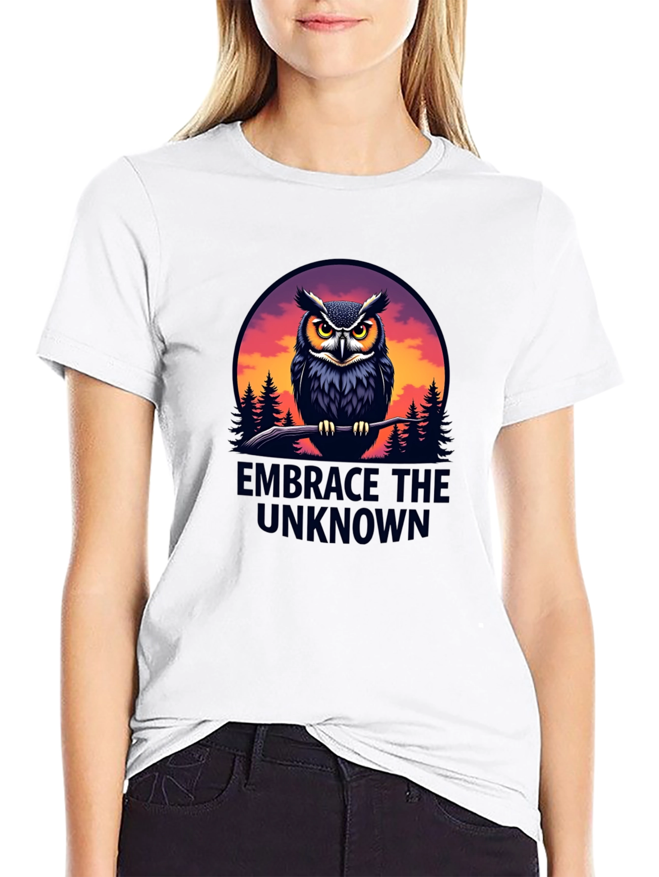 Embrace the Unknown Owl Graphic T-Shirt